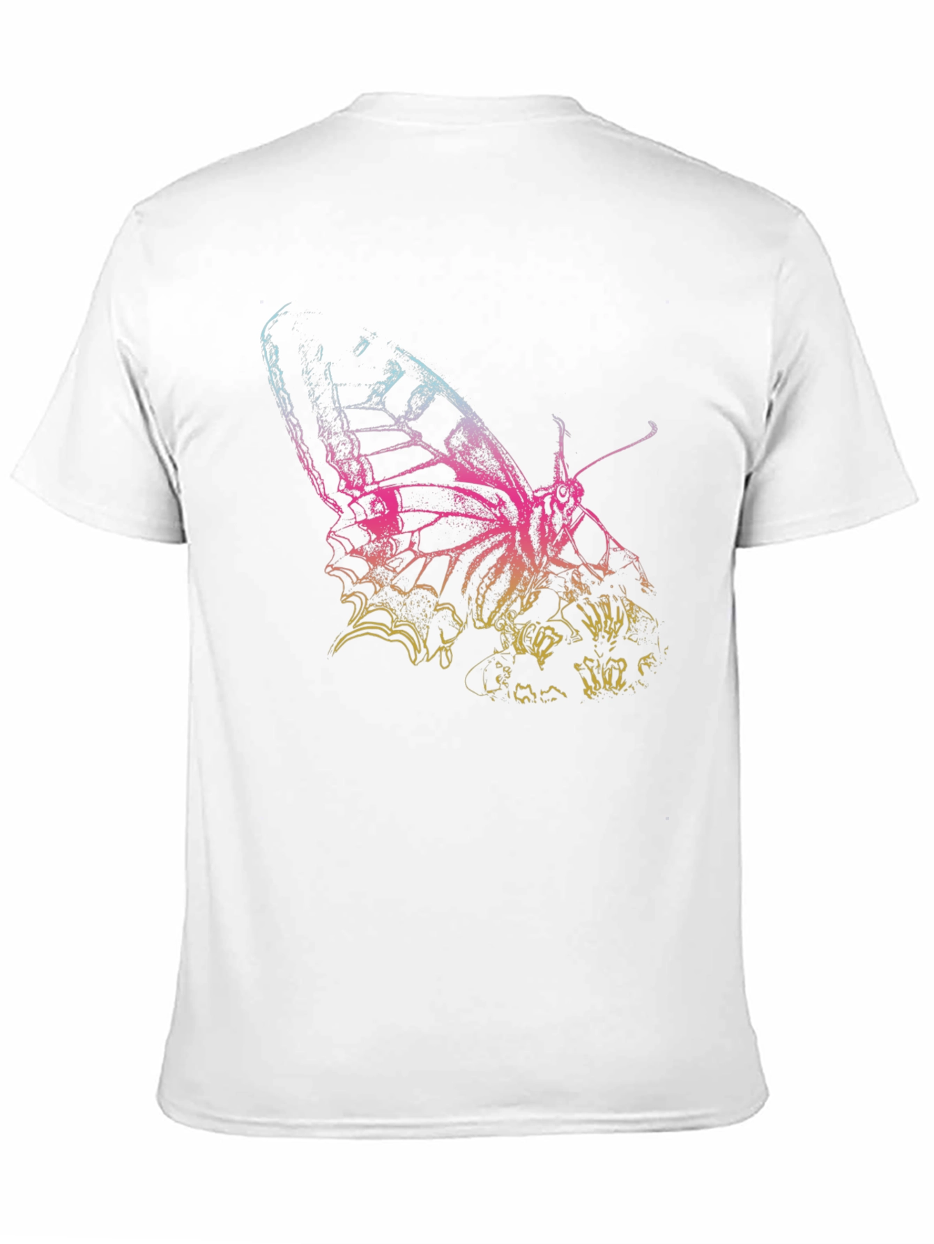 Butterfly Graphic Print Mens T-Shirt