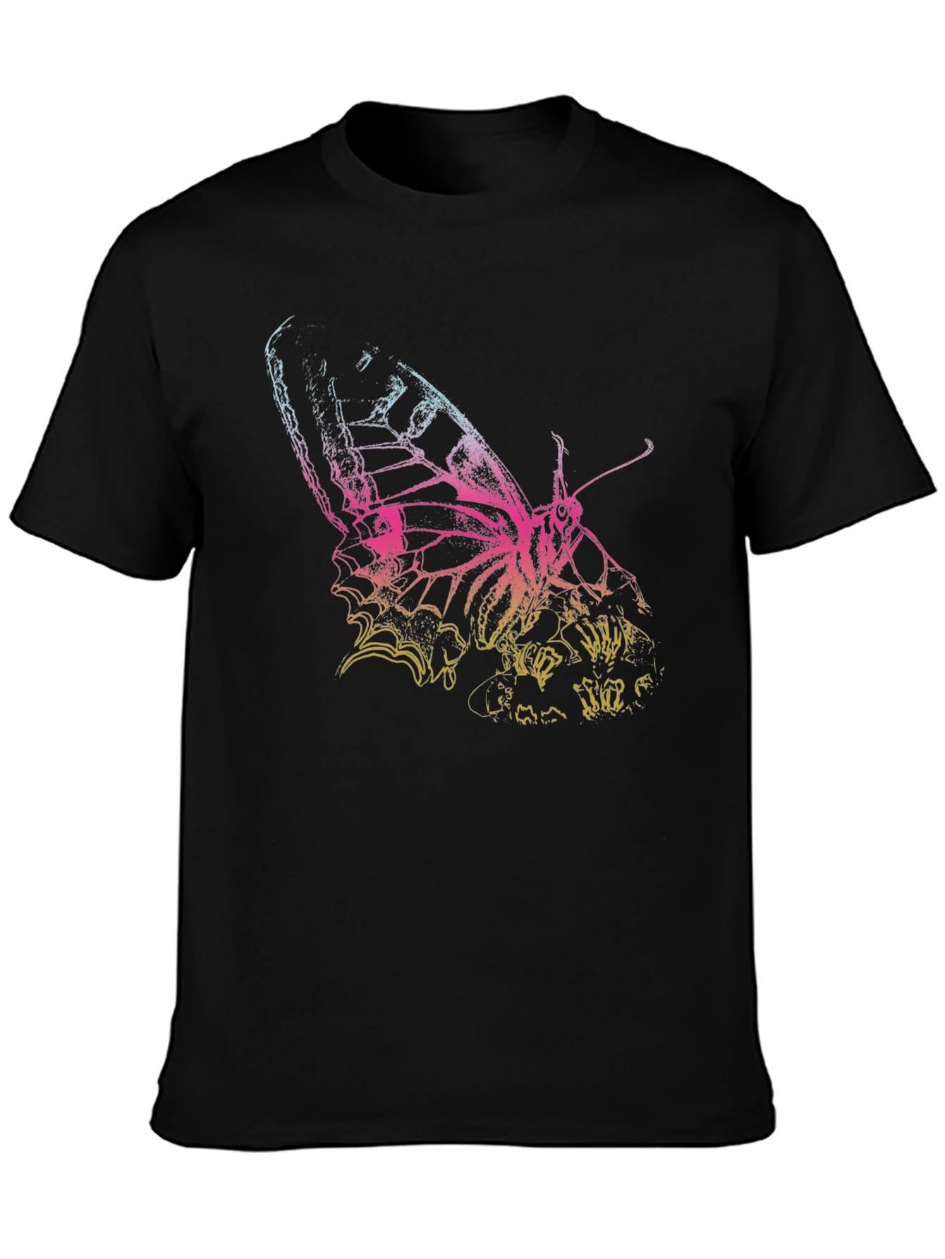 Butterfly Graphic Print Mens T-Shirt