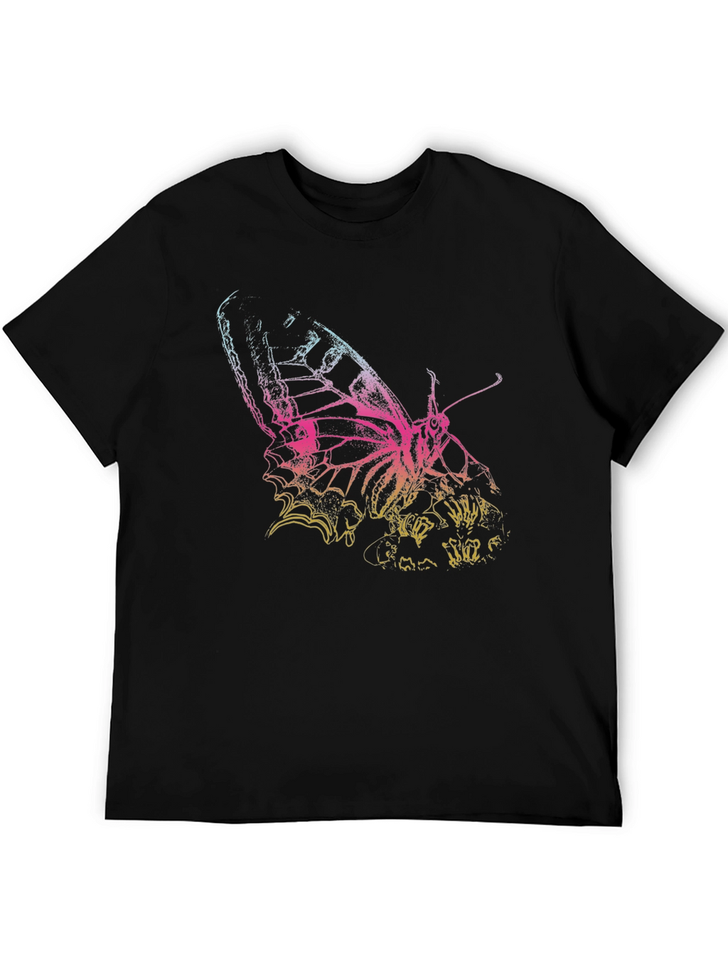 Butterfly Graphic Print Mens T-Shirt