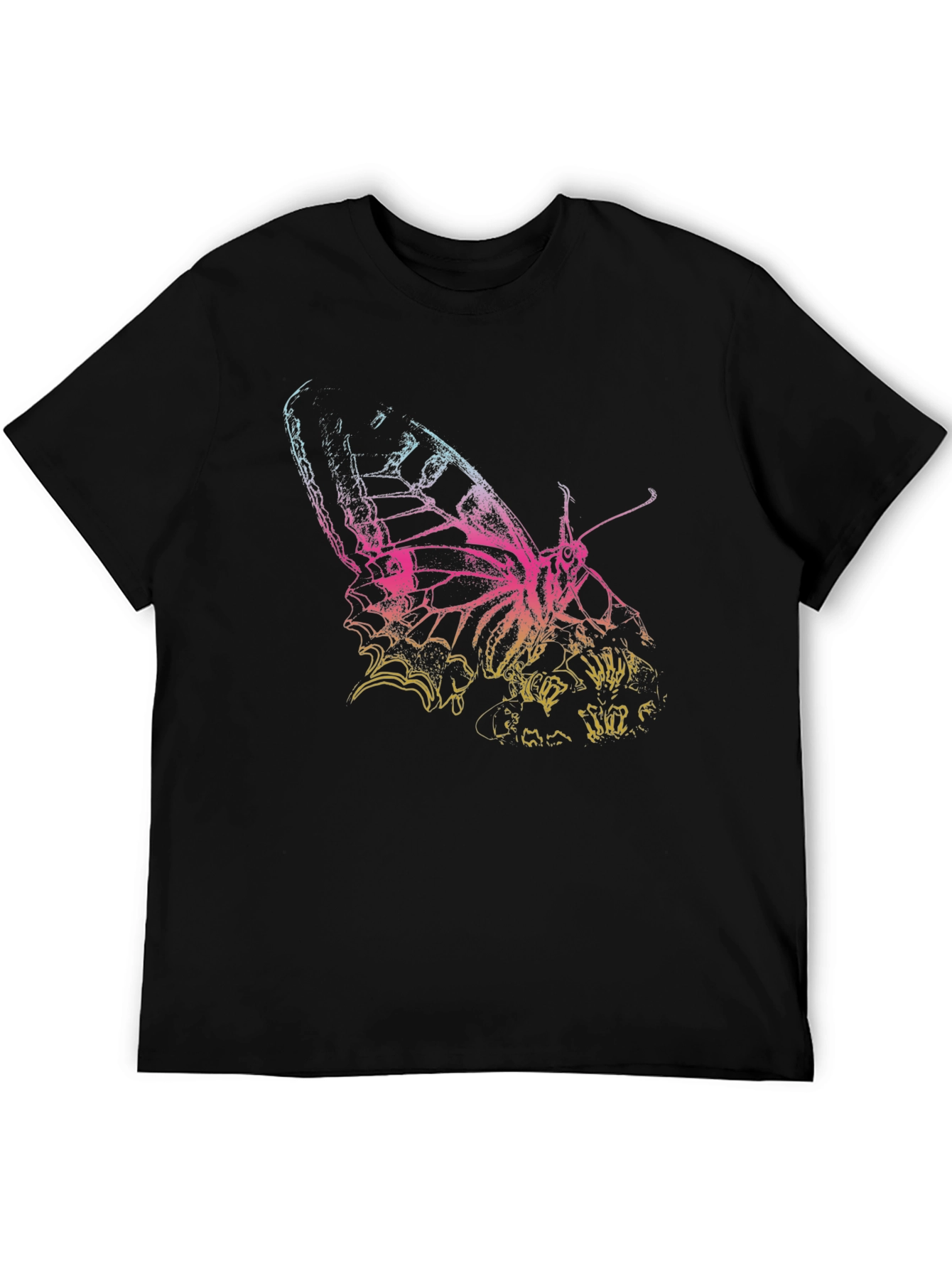Butterfly Graphic Print Mens T-Shirt