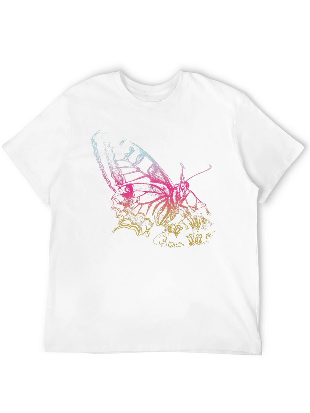 Butterfly Graphic Print Mens T-Shirt