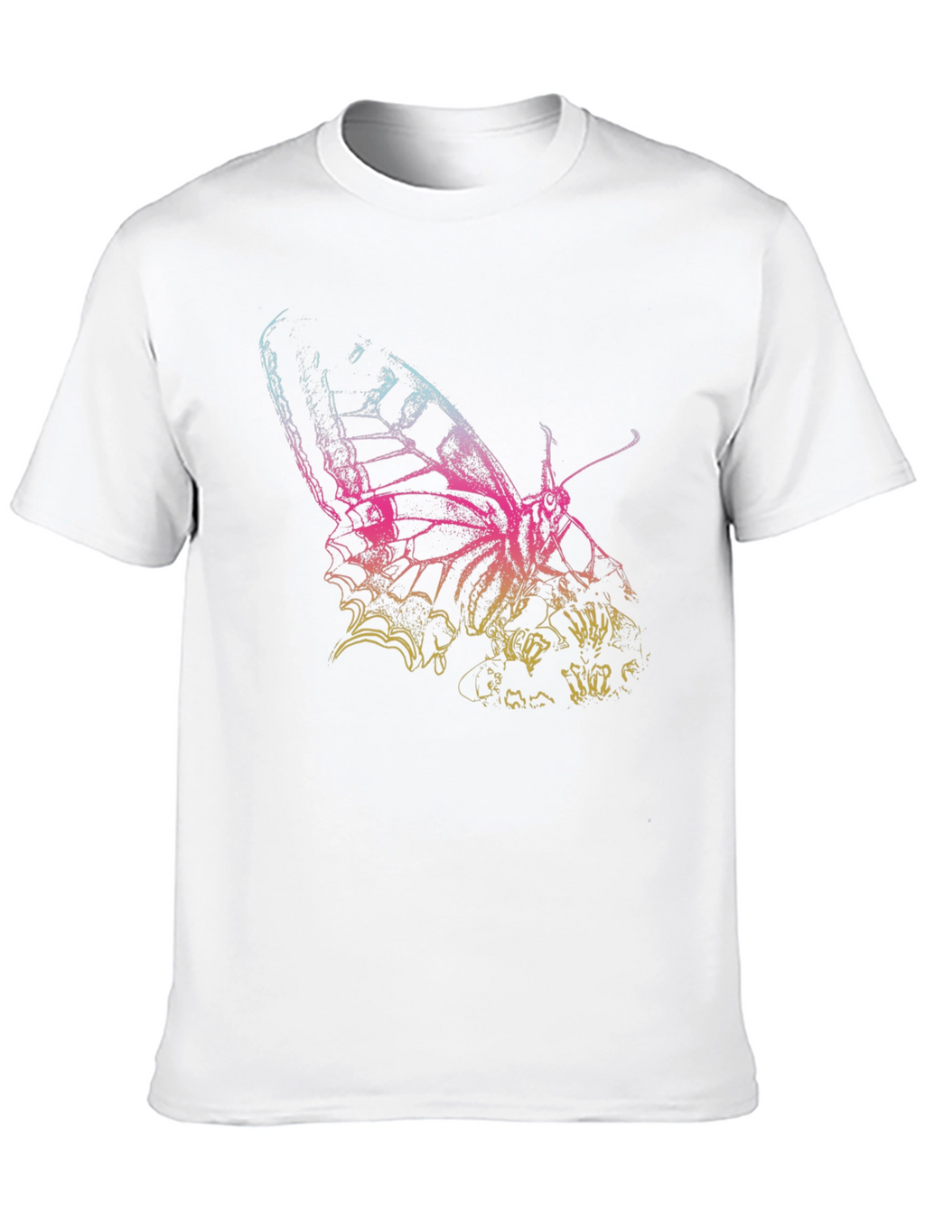 Butterfly Graphic Print Mens T-Shirt
