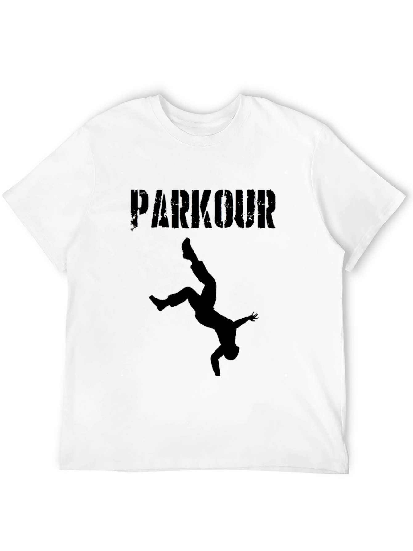 Parkour Silhouette Graphic Tee - Black T-Shirt