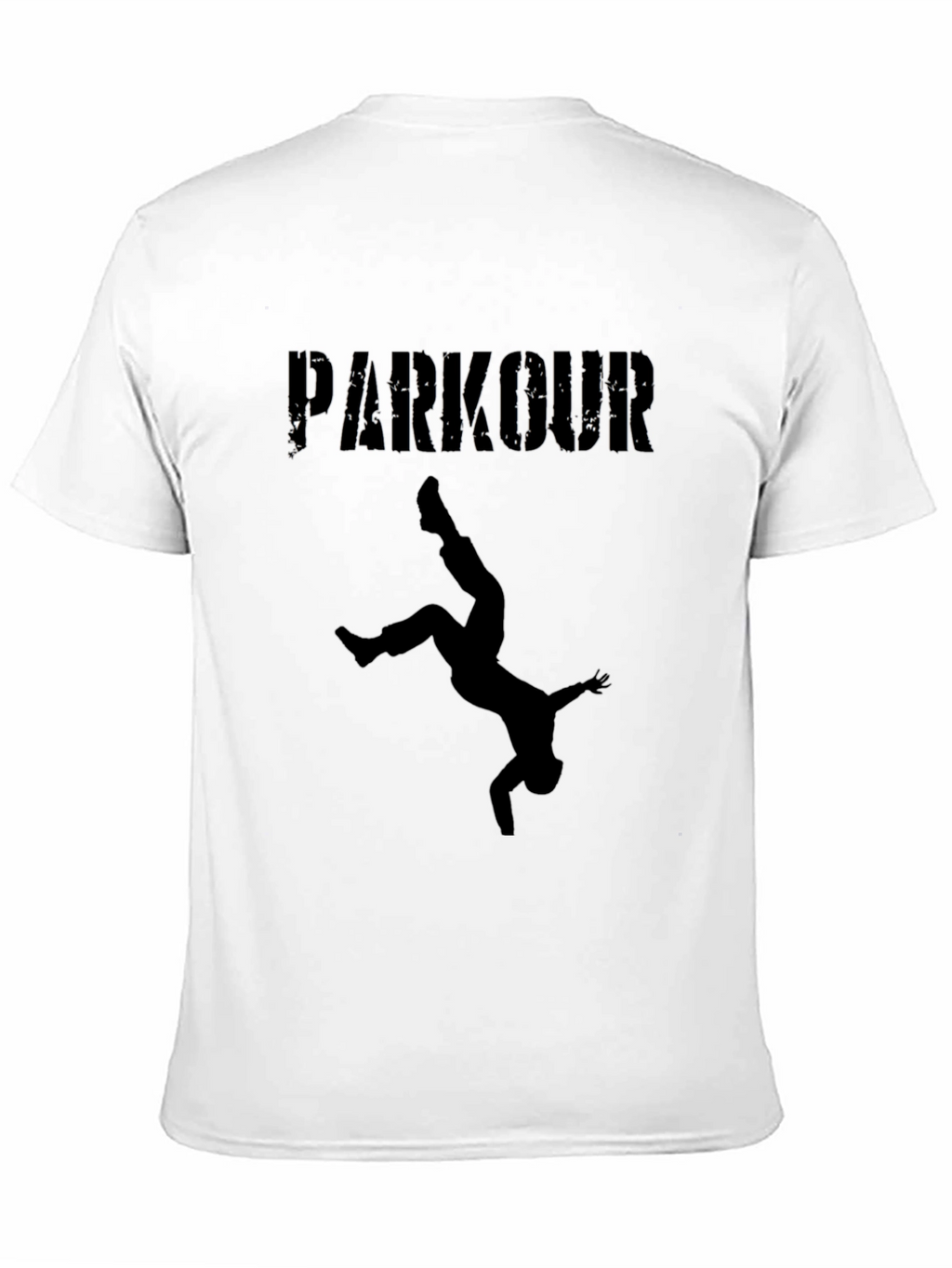 Parkour Silhouette Graphic Tee - Black T-Shirt