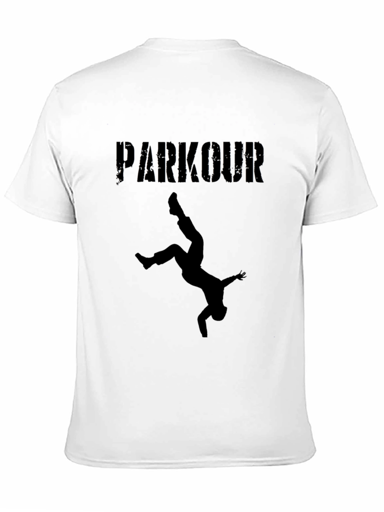 Parkour Silhouette Graphic Tee - Black T-Shirt