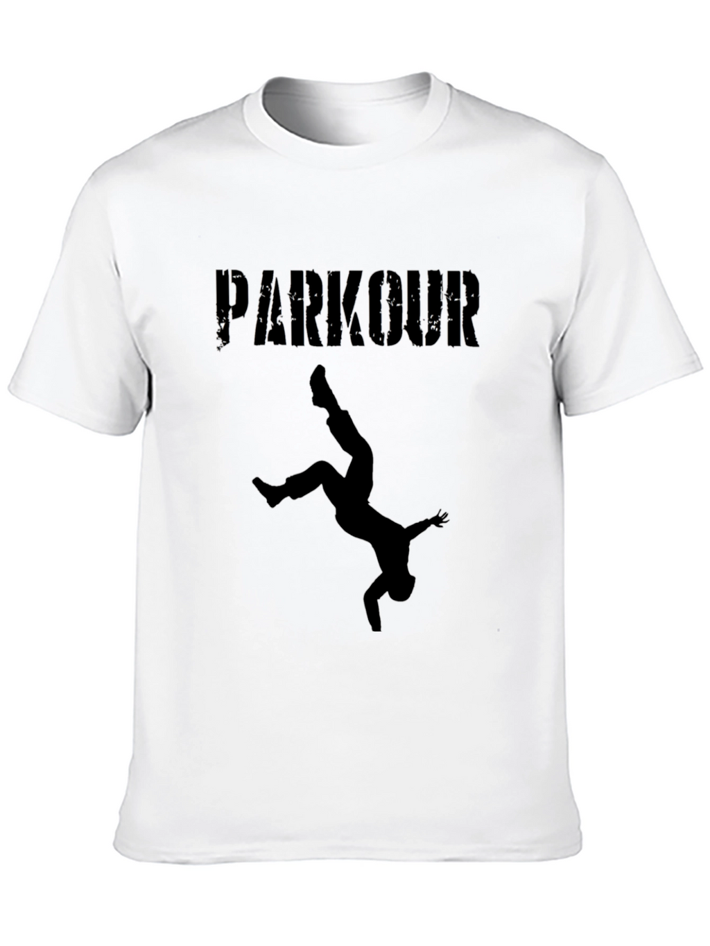 Parkour Silhouette Graphic Tee - Black T-Shirt
