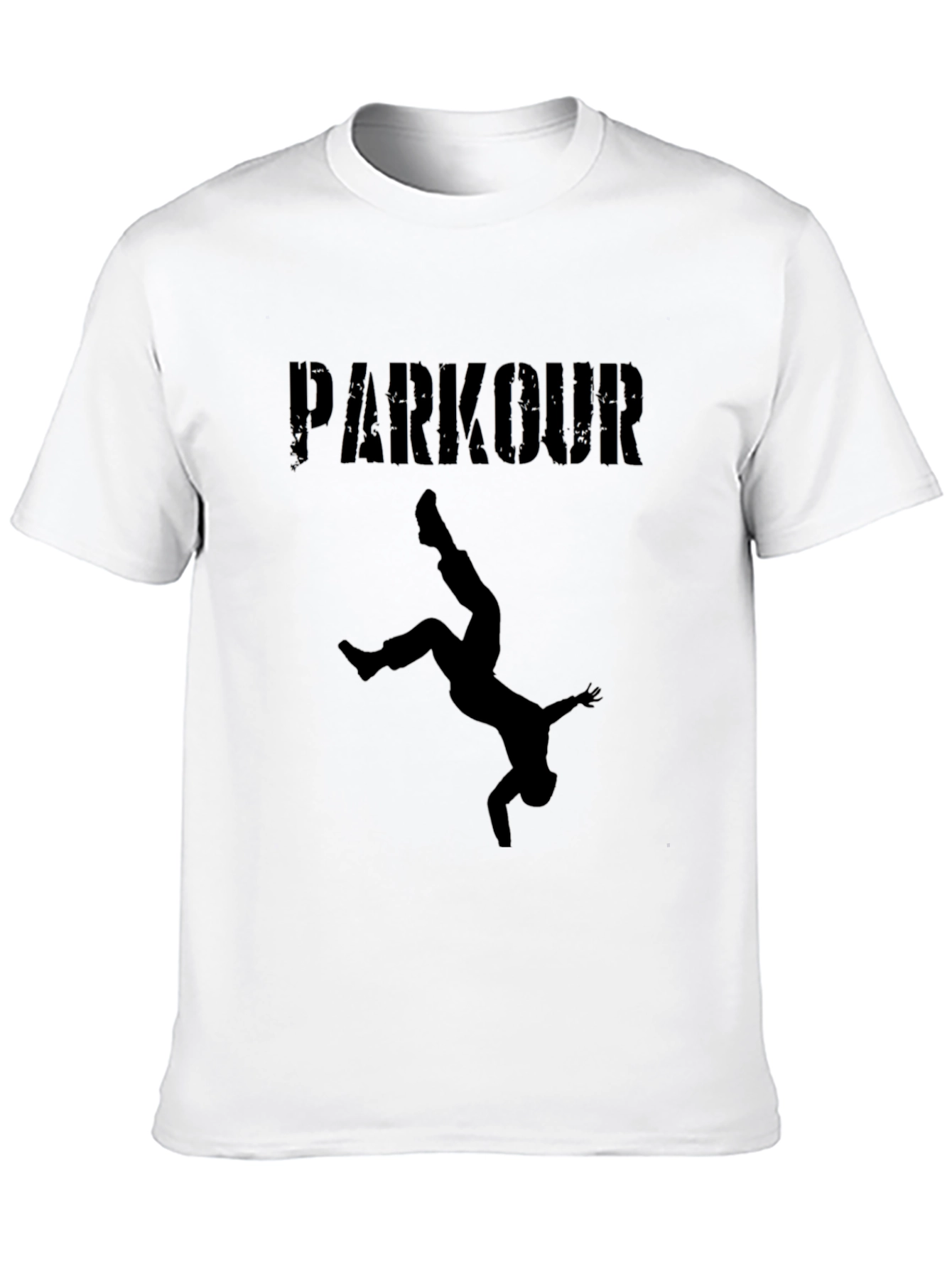 Parkour Silhouette Graphic Tee - Black T-Shirt