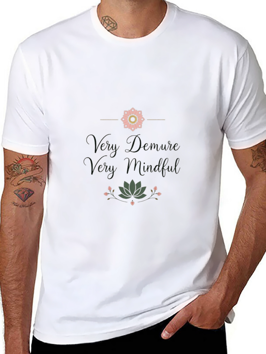 Mindful Graphic Print Black T-Shirt