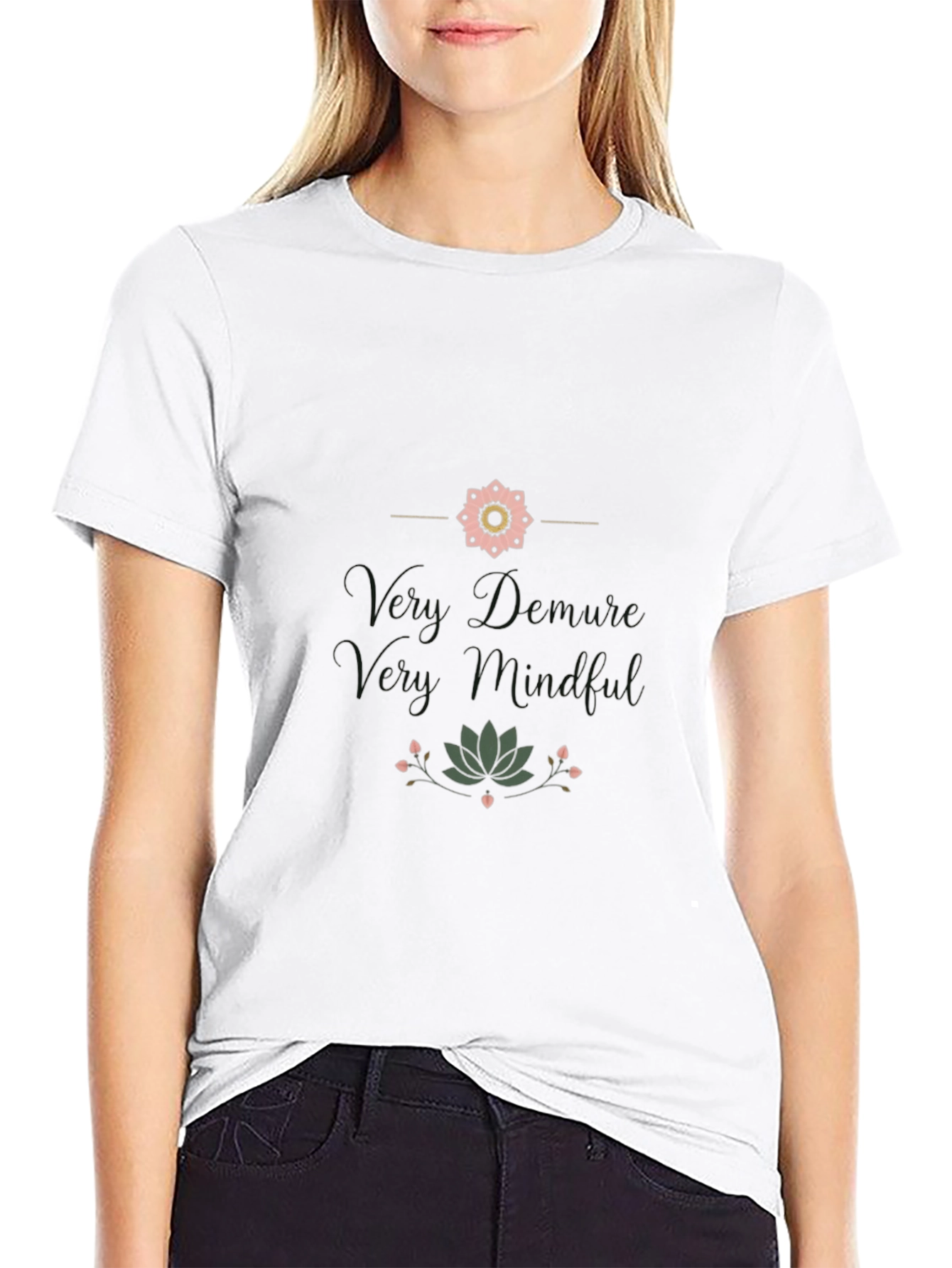 Mindful Graphic Print Black T-Shirt
