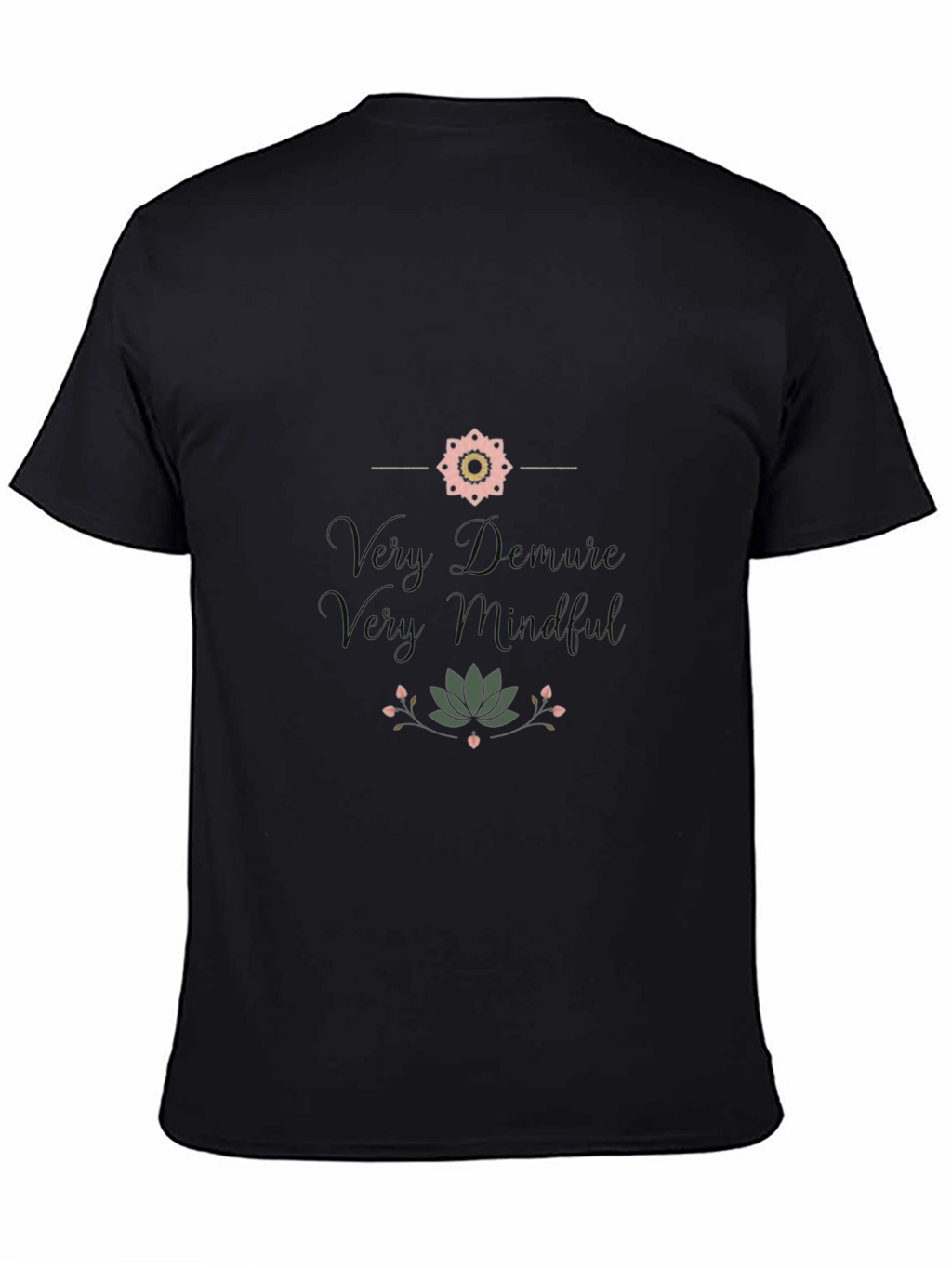 Mindful Graphic Print Black T-Shirt