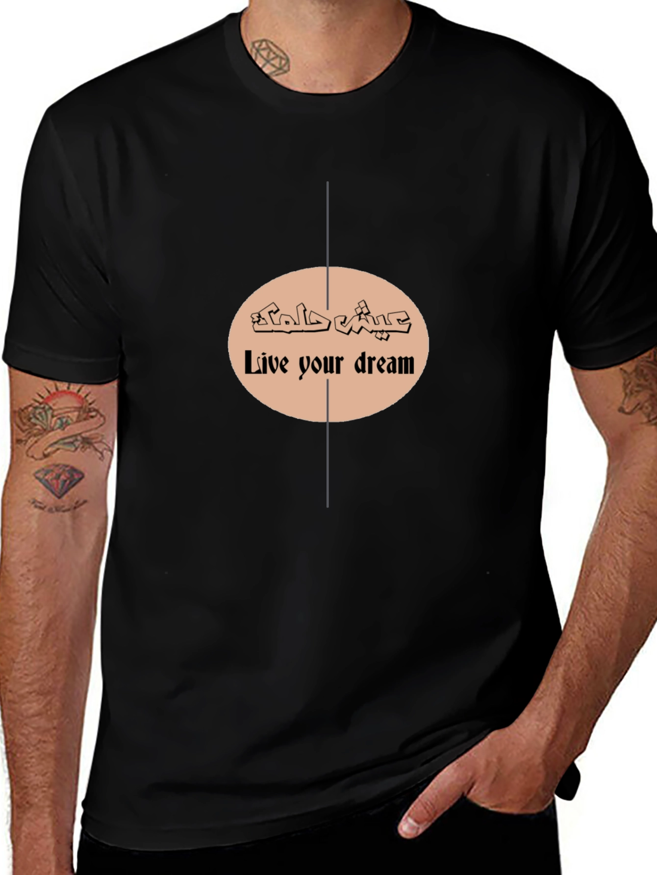 Live Your Dream Graphic T-Shirt - Black