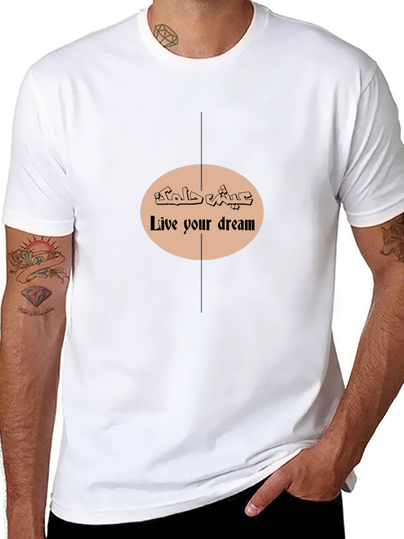 Live Your Dream Graphic T-Shirt - Black