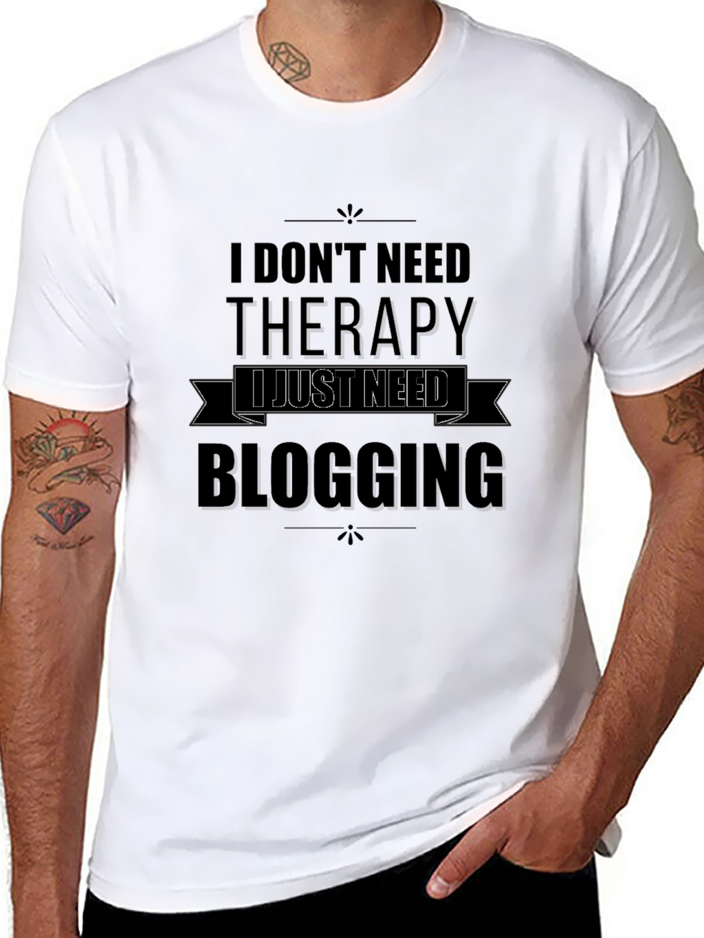 Funny Blogging Therapy T-Shirt