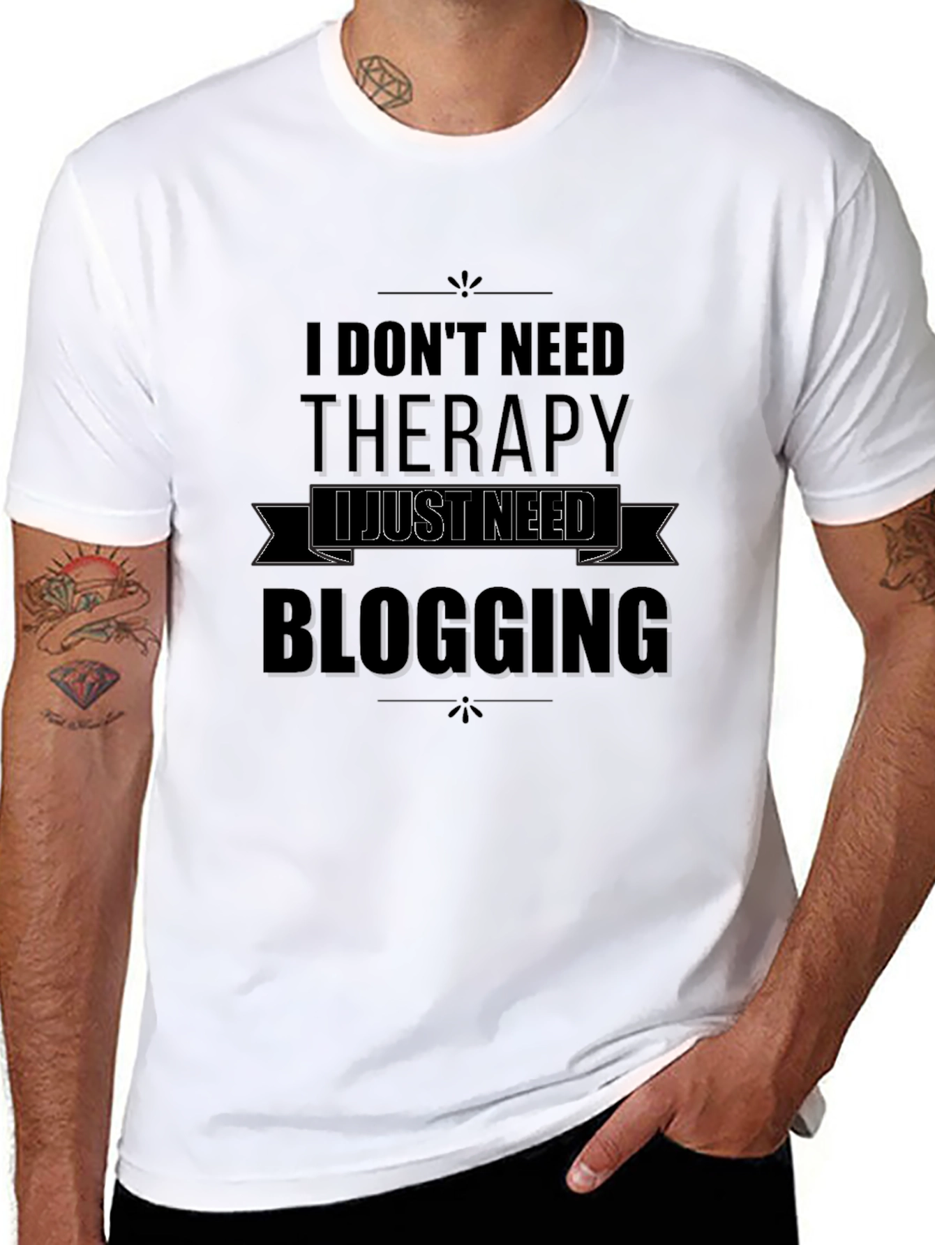 Funny Blogging Therapy T-Shirt