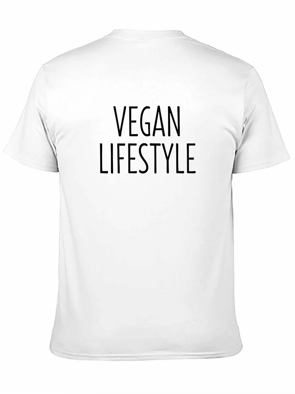Vegan Lifestyle T-Shirt - Black Crew Neck