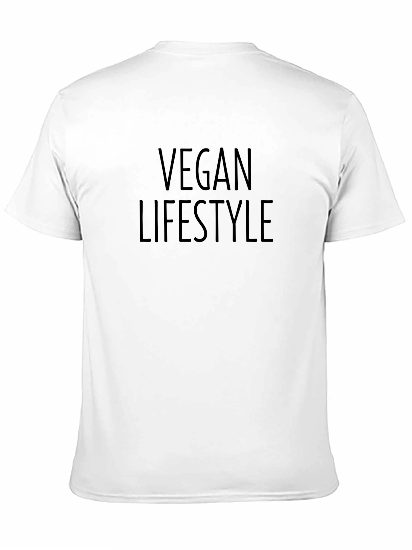 Vegan Lifestyle T-Shirt - Black Crew Neck