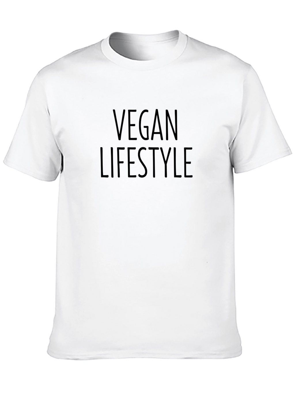 Vegan Lifestyle T-Shirt - Black Crew Neck