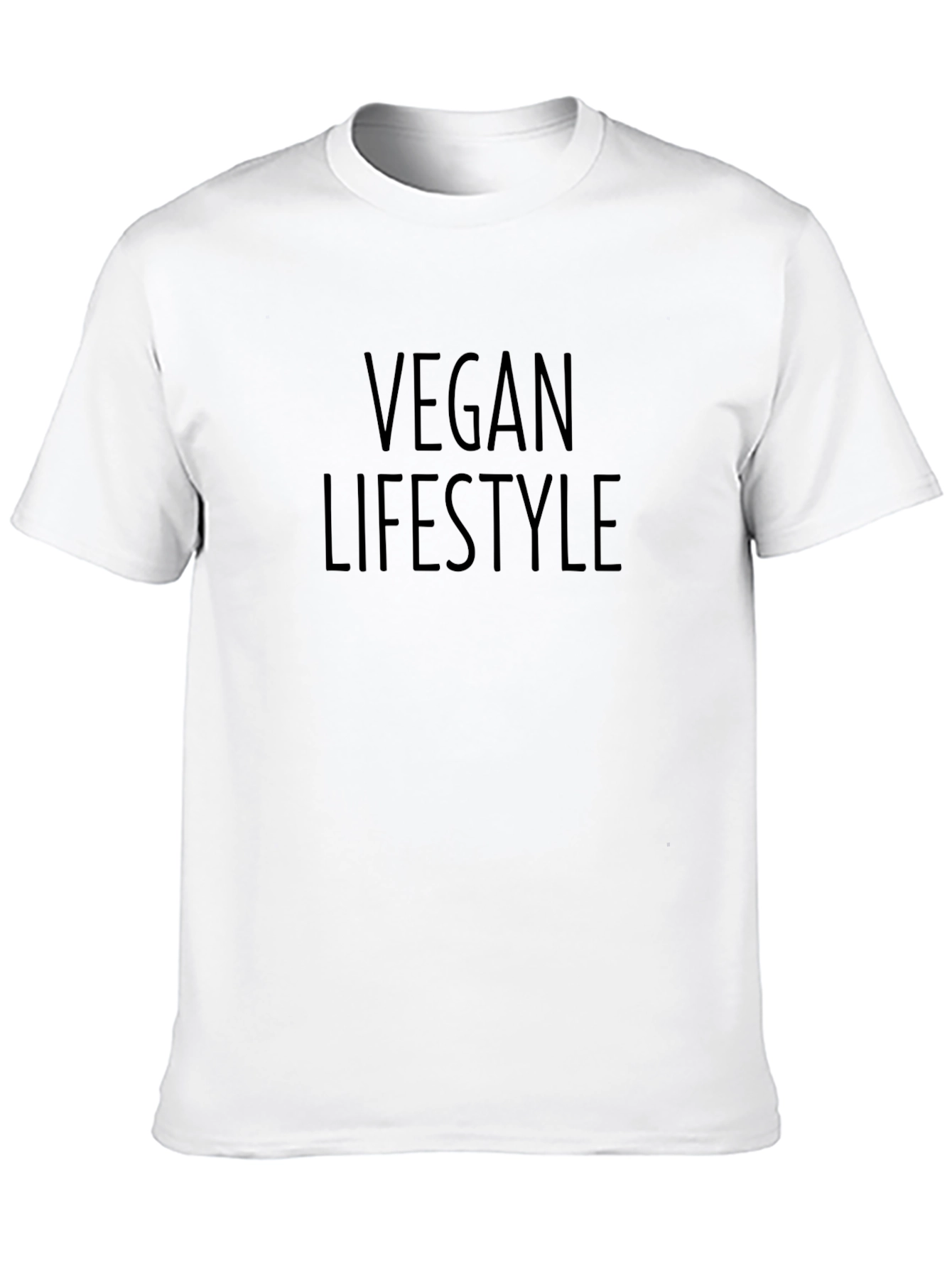 Vegan Lifestyle T-Shirt - Black Crew Neck