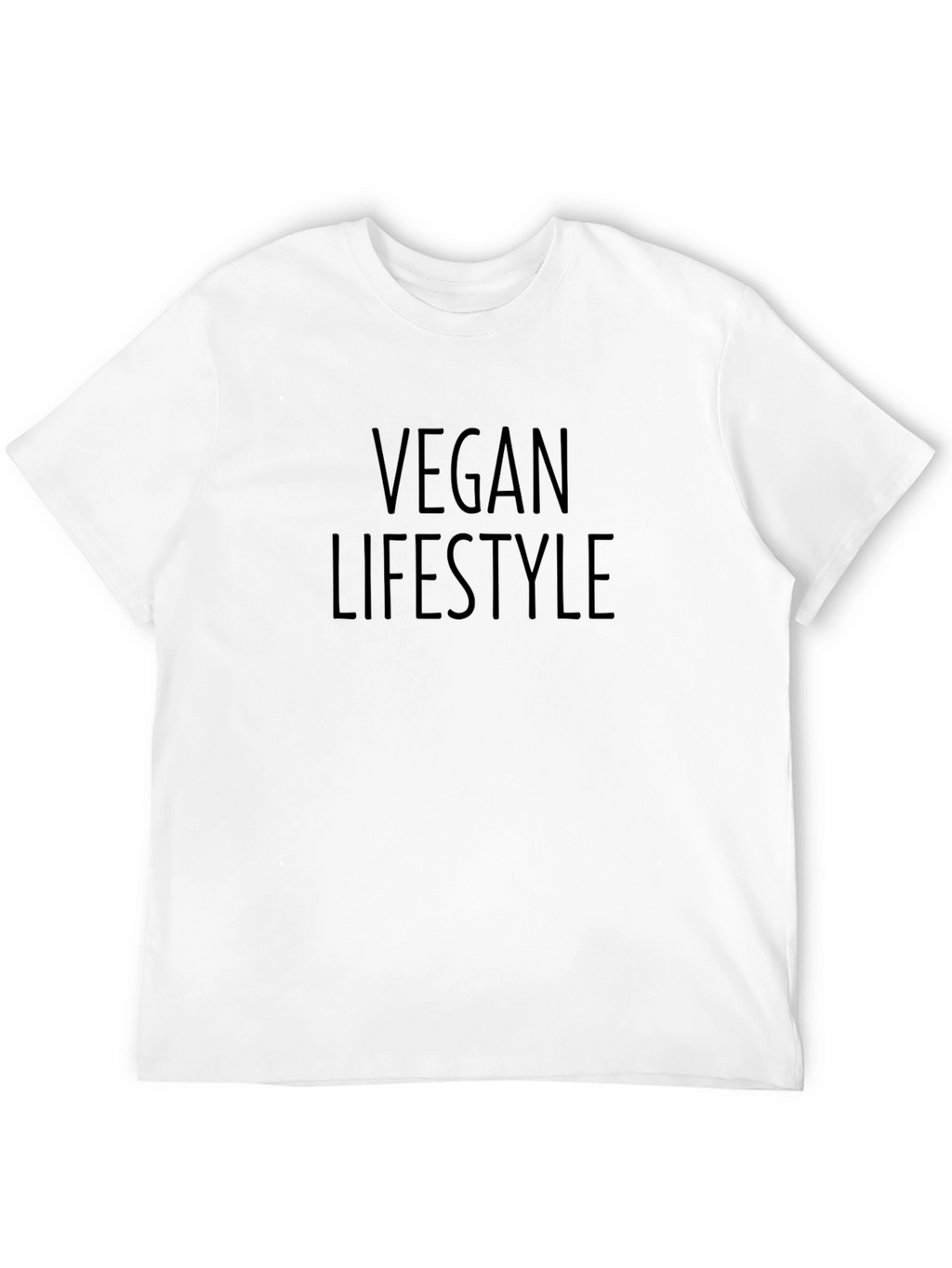 Vegan Lifestyle T-Shirt - Black Crew Neck