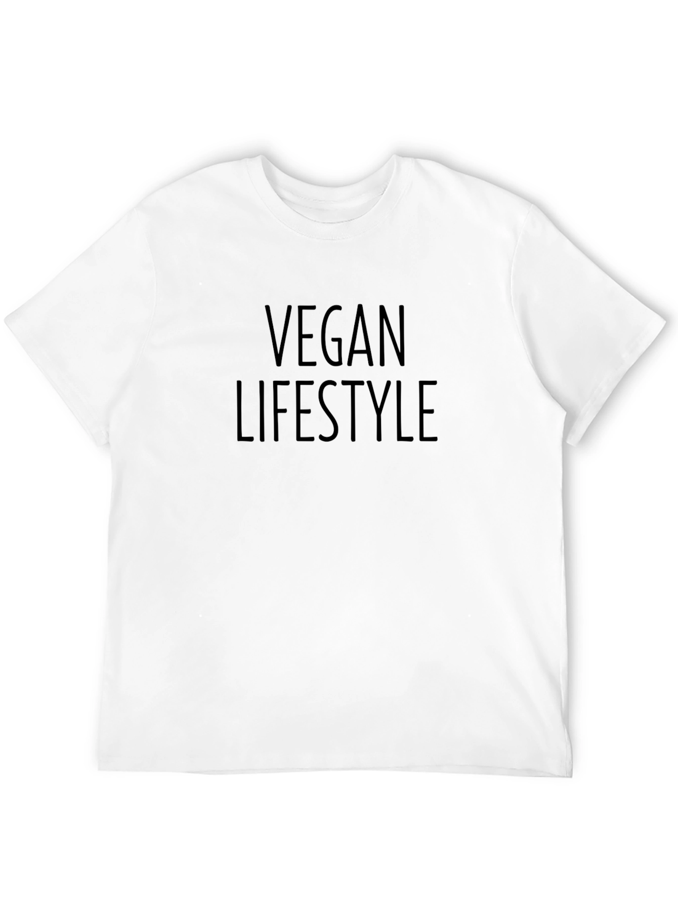 Vegan Lifestyle T-Shirt - Black Crew Neck