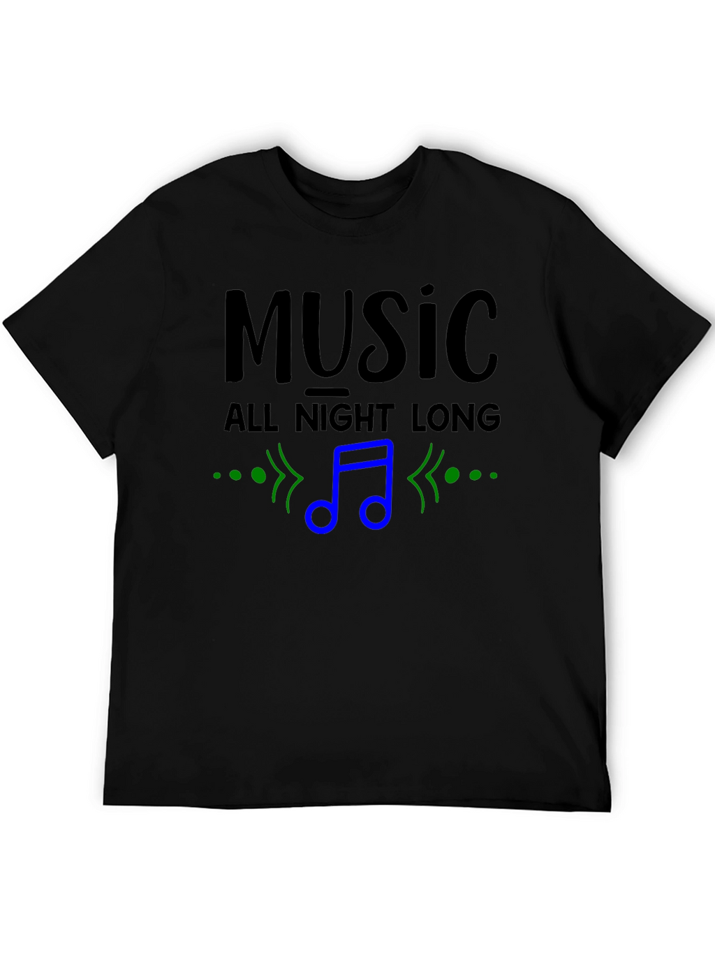 Music All Night Long Graphic Print T-Shirt