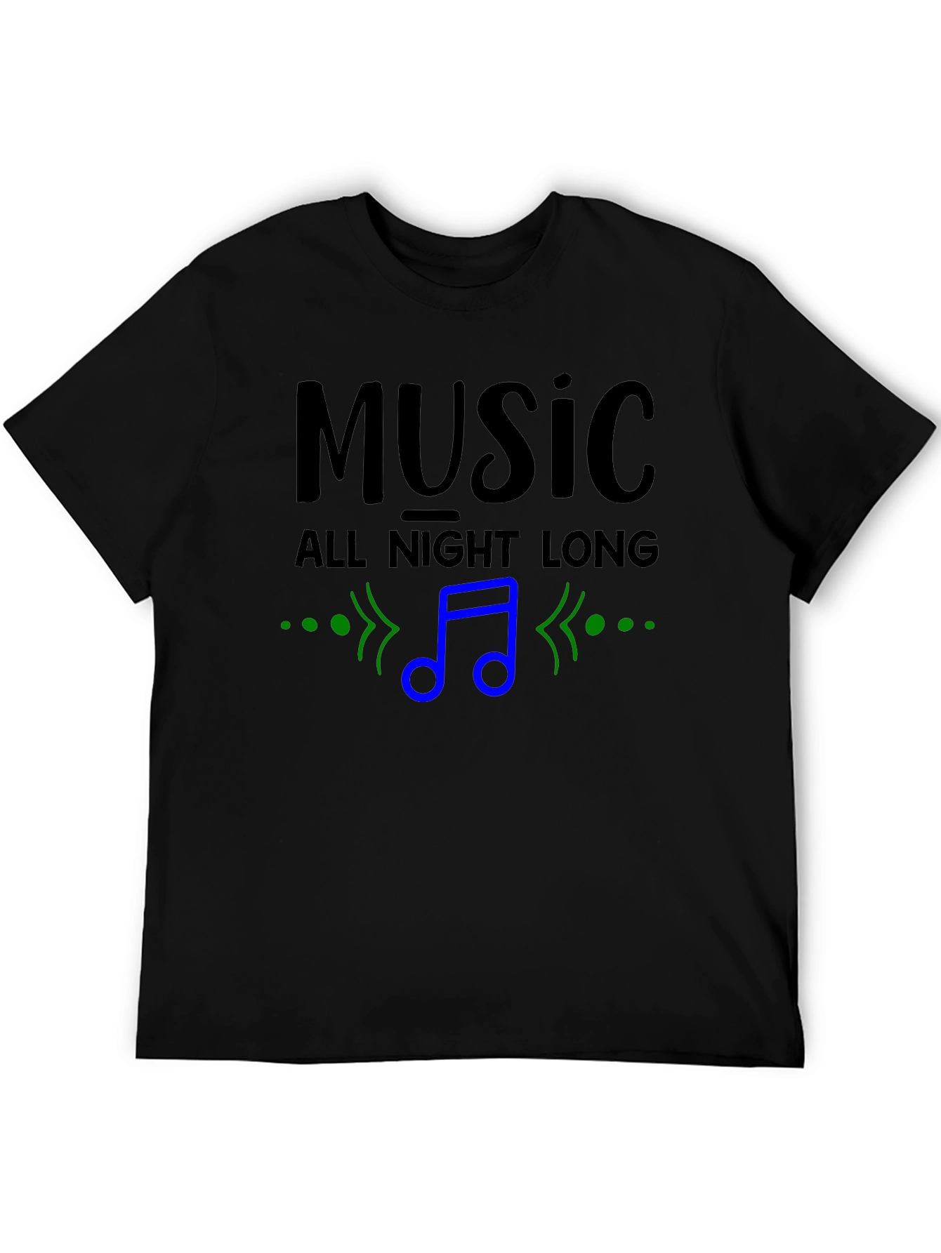 Music All Night Long Graphic Print T-Shirt
