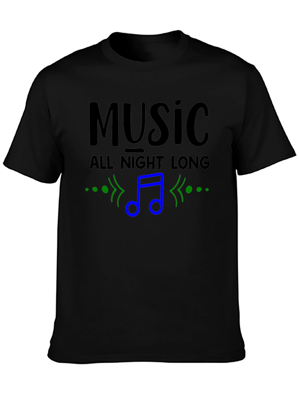Music All Night Long Graphic Print T-Shirt