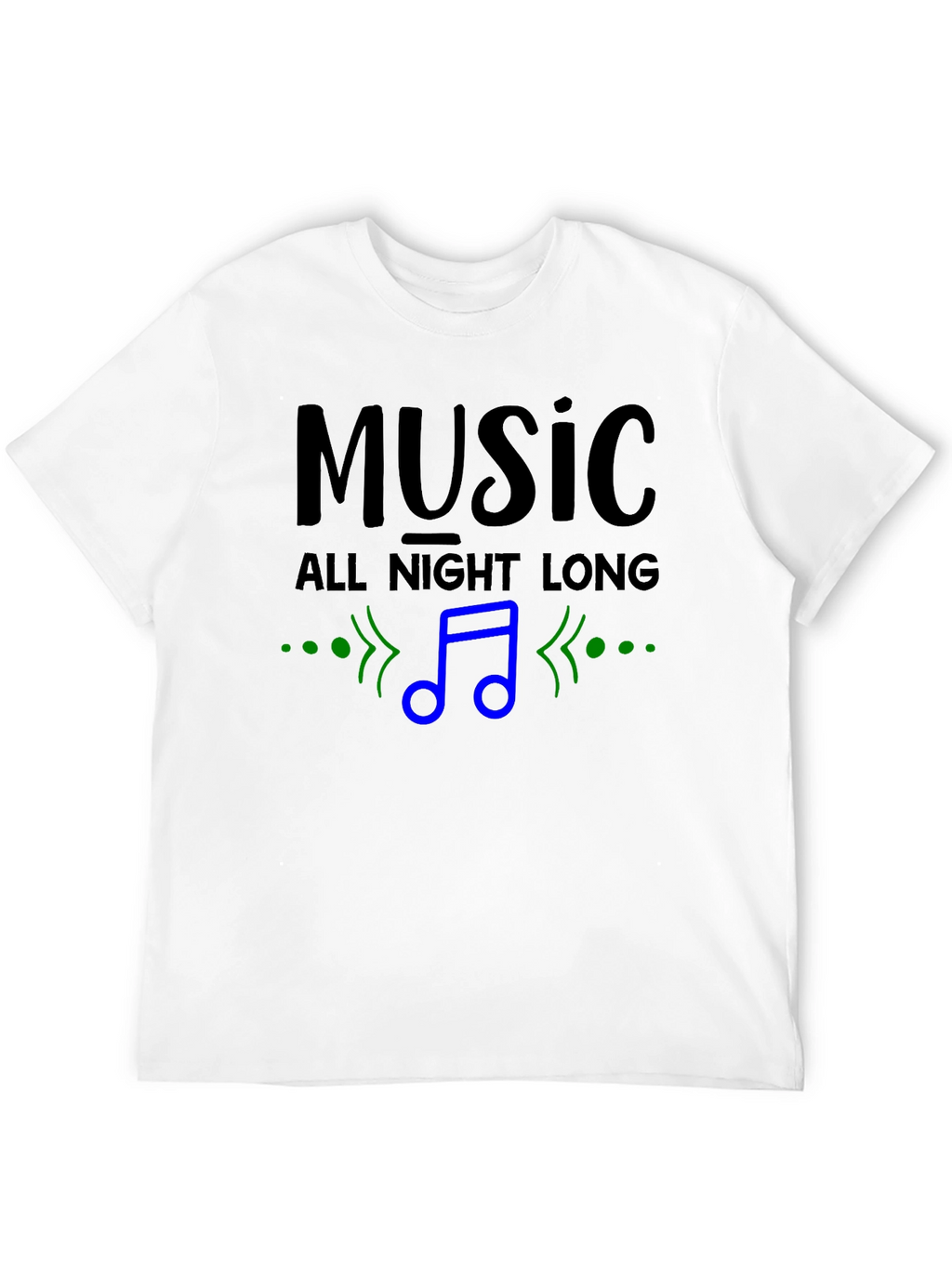 Music All Night Long Graphic Print T-Shirt