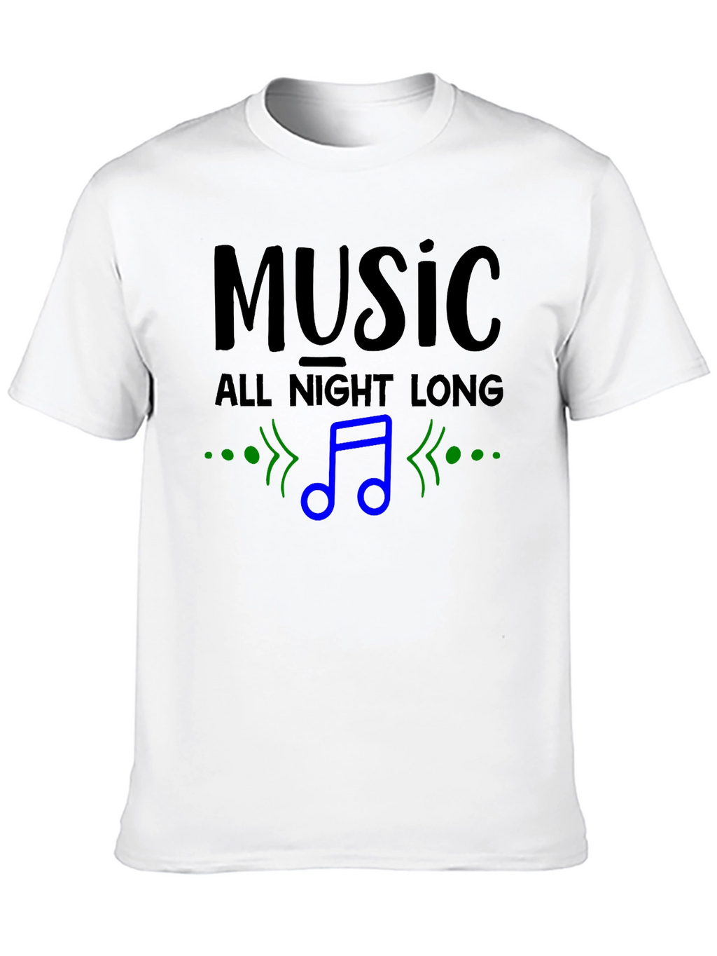 Music All Night Long Graphic Print T-Shirt