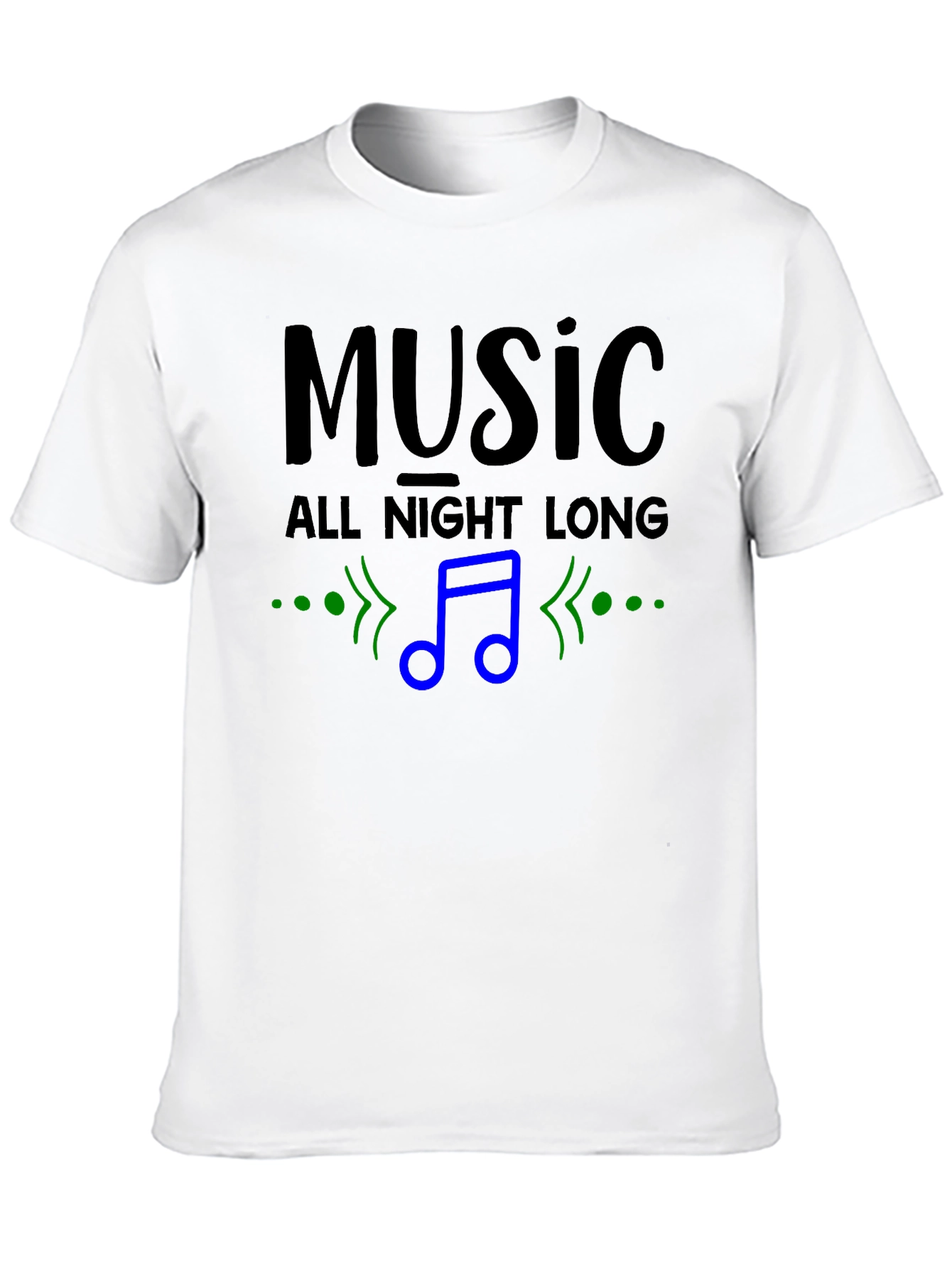 Music All Night Long Graphic Print T-Shirt