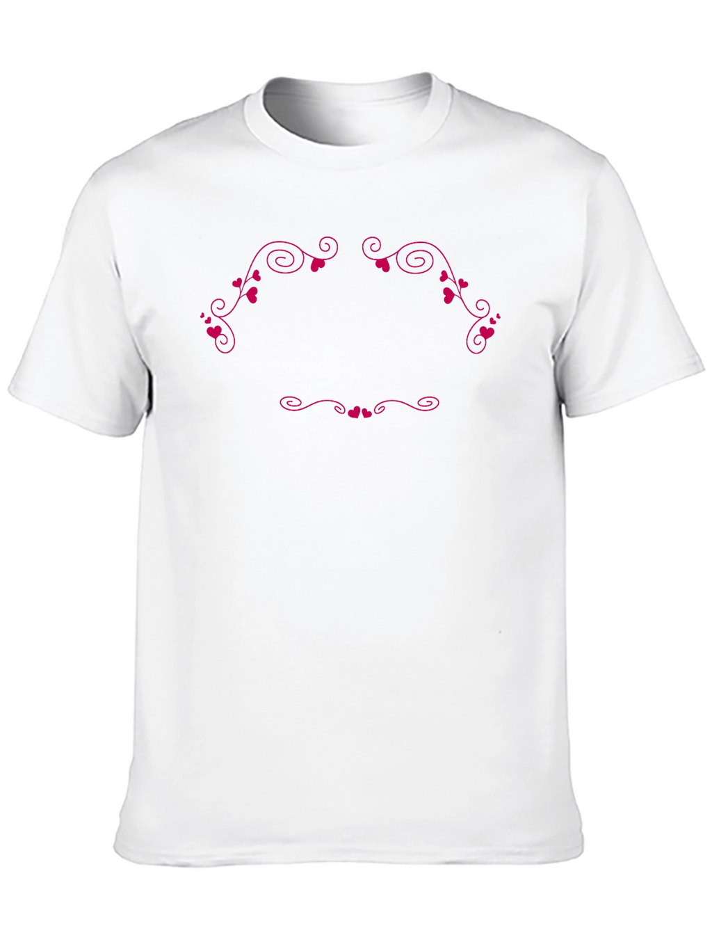 Heart Scroll Graphic Black T-Shirt