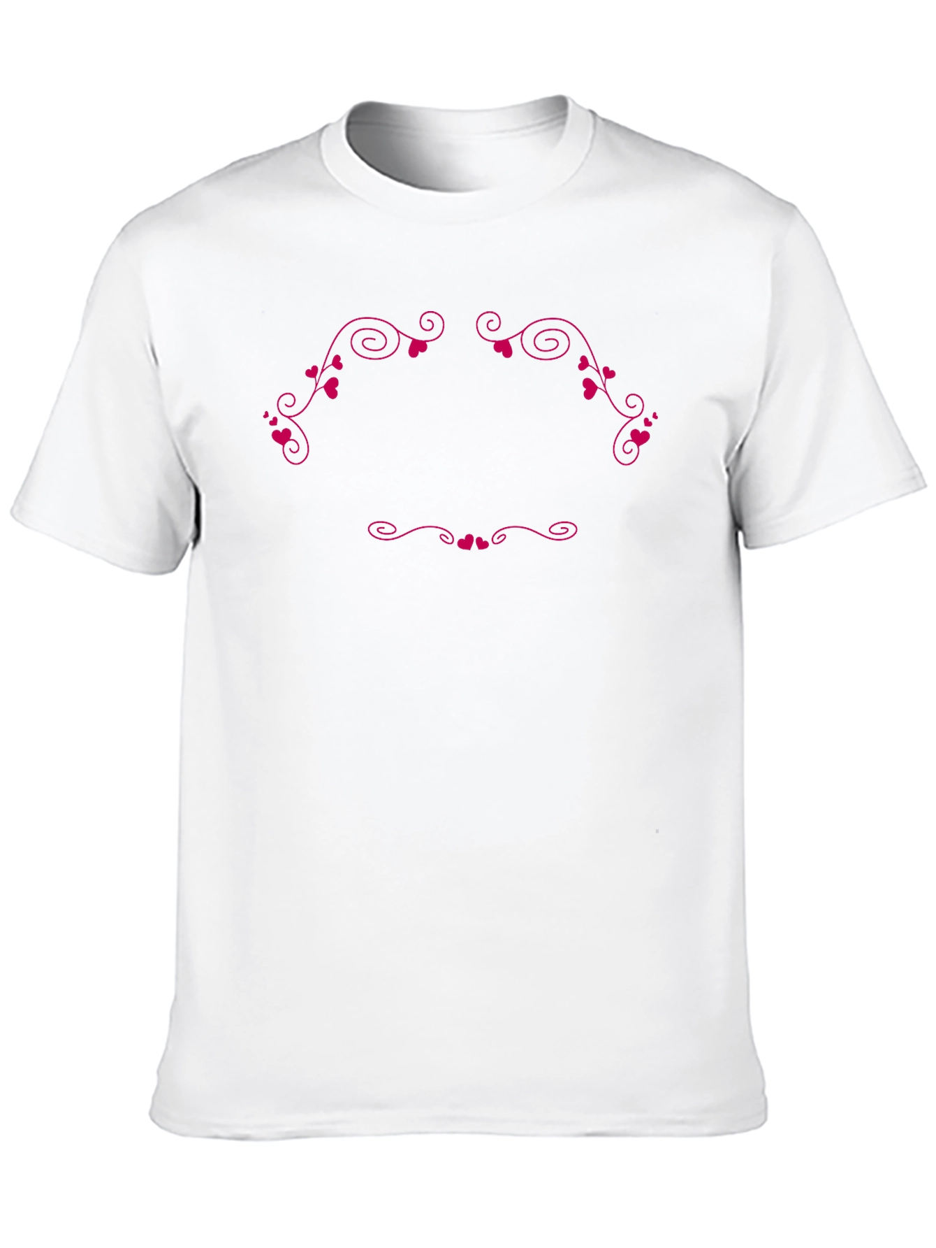 Heart Scroll Graphic Black T-Shirt