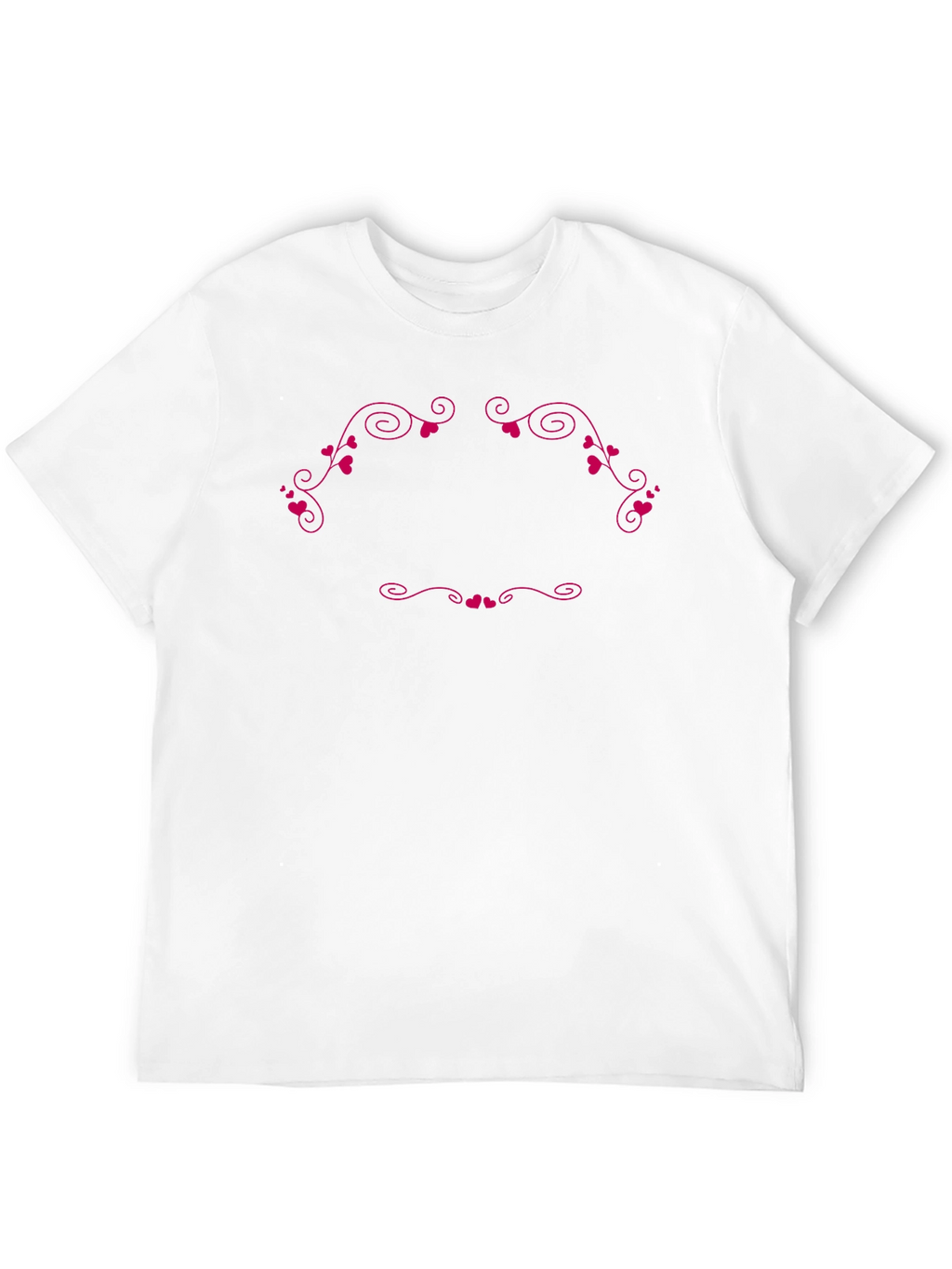 Heart Scroll Graphic Black T-Shirt