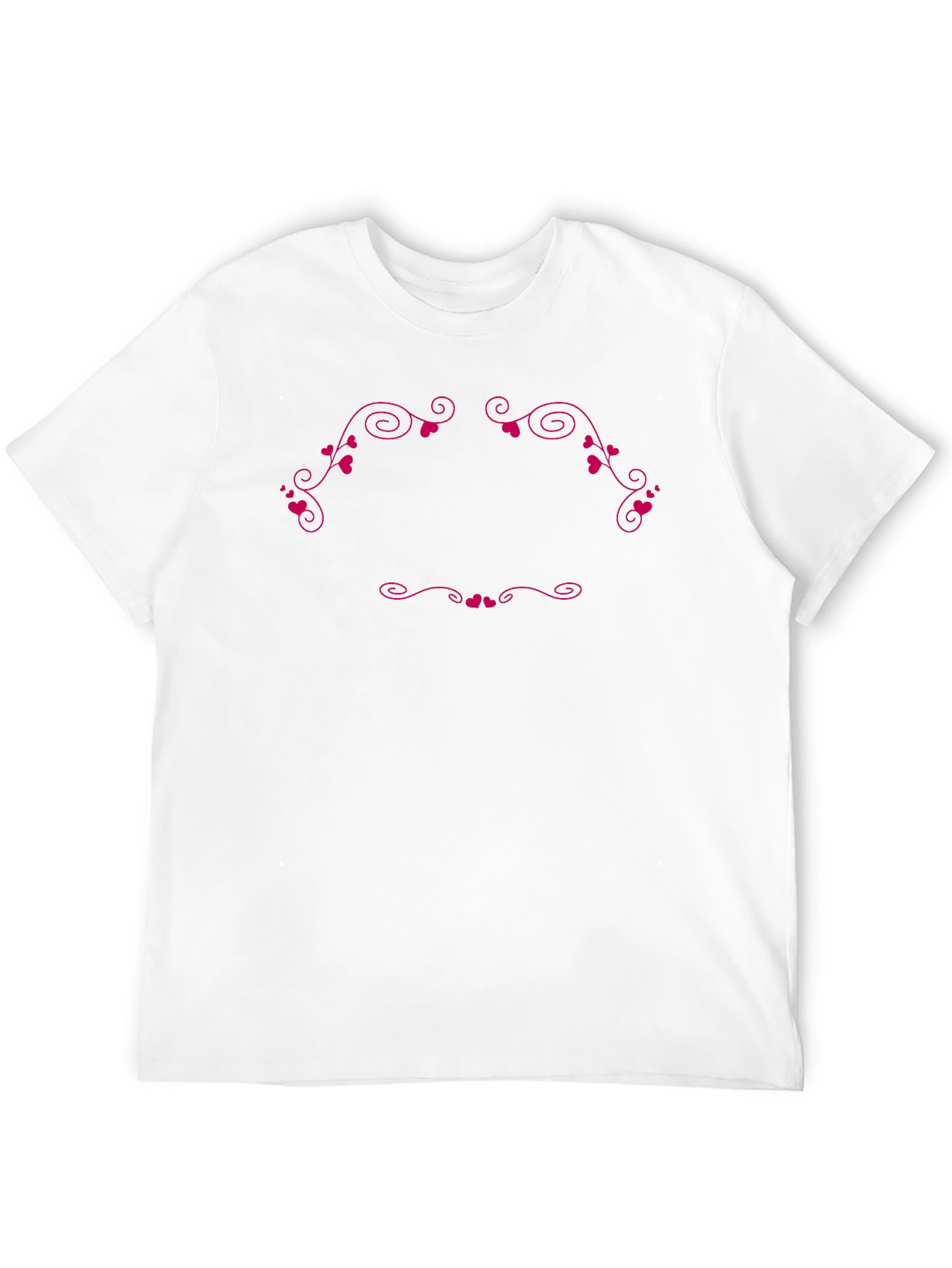 Heart Scroll Graphic Black T-Shirt