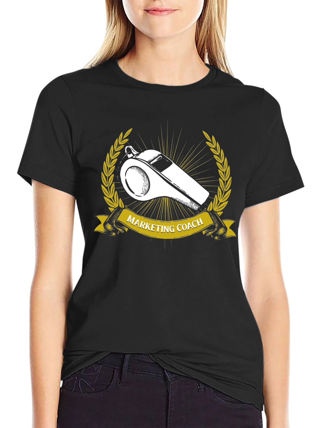 Marketing Coach Whistle Graphic T-Shirt