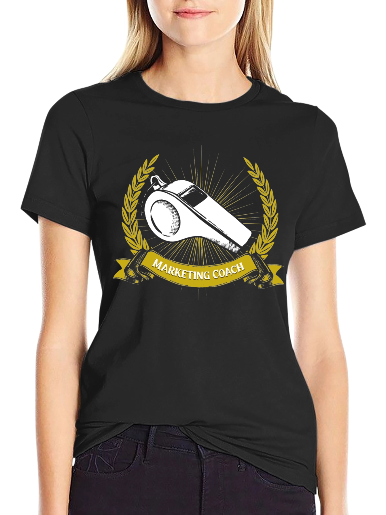 Marketing Coach Whistle Graphic T-Shirt