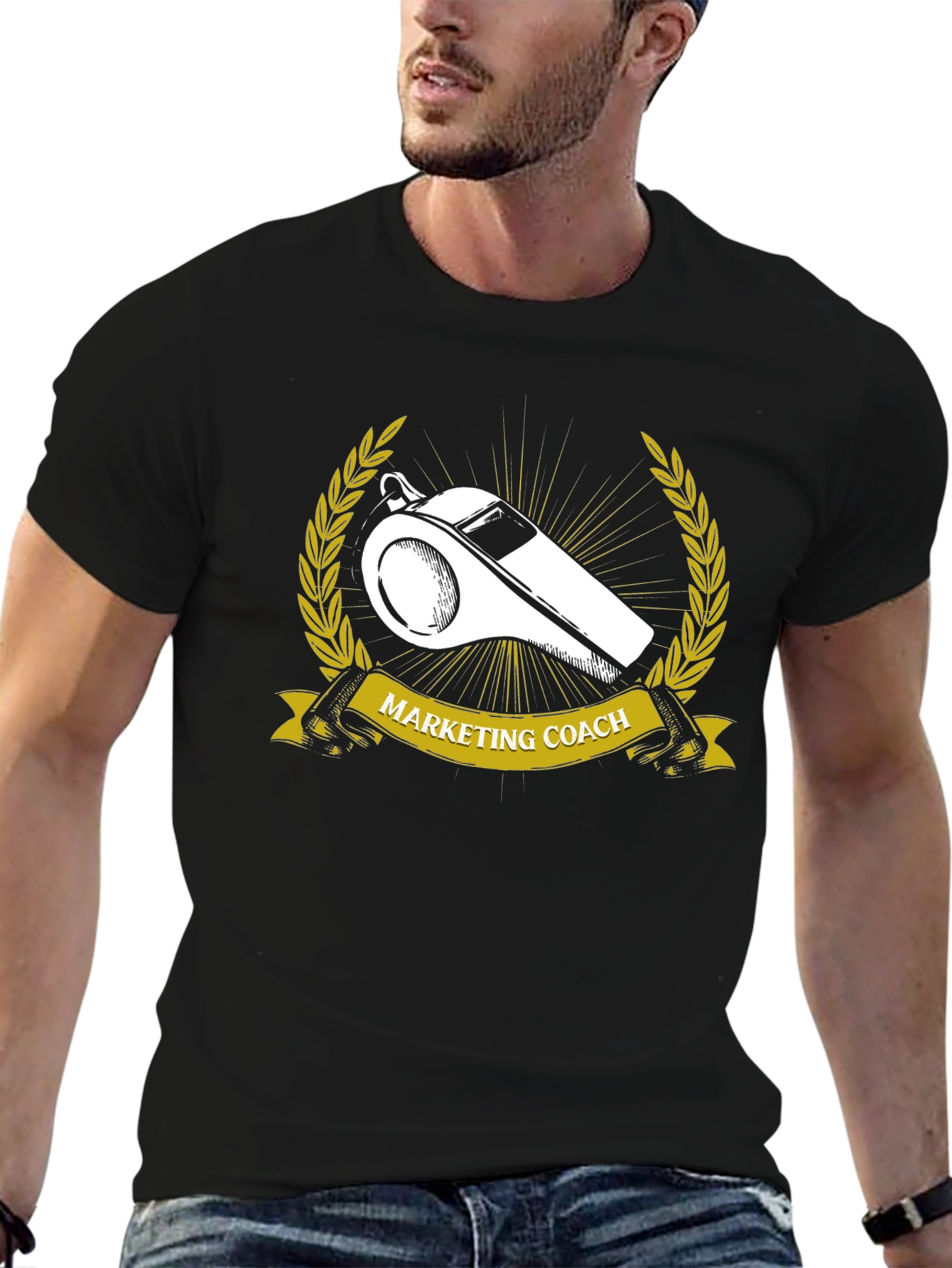 Marketing Coach Whistle Graphic T-Shirt