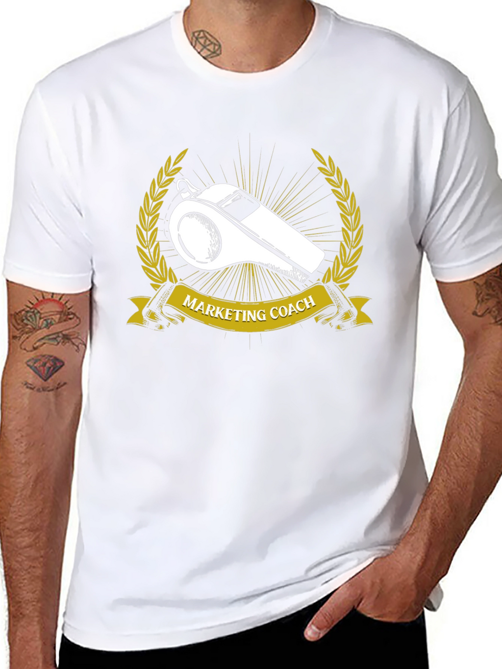 Marketing Coach Whistle Graphic T-Shirt