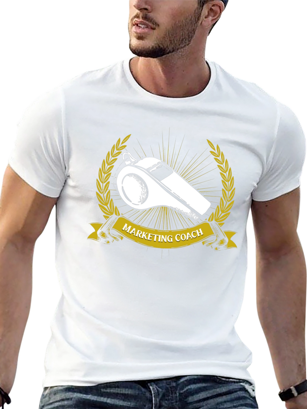 Marketing Coach Whistle Graphic T-Shirt