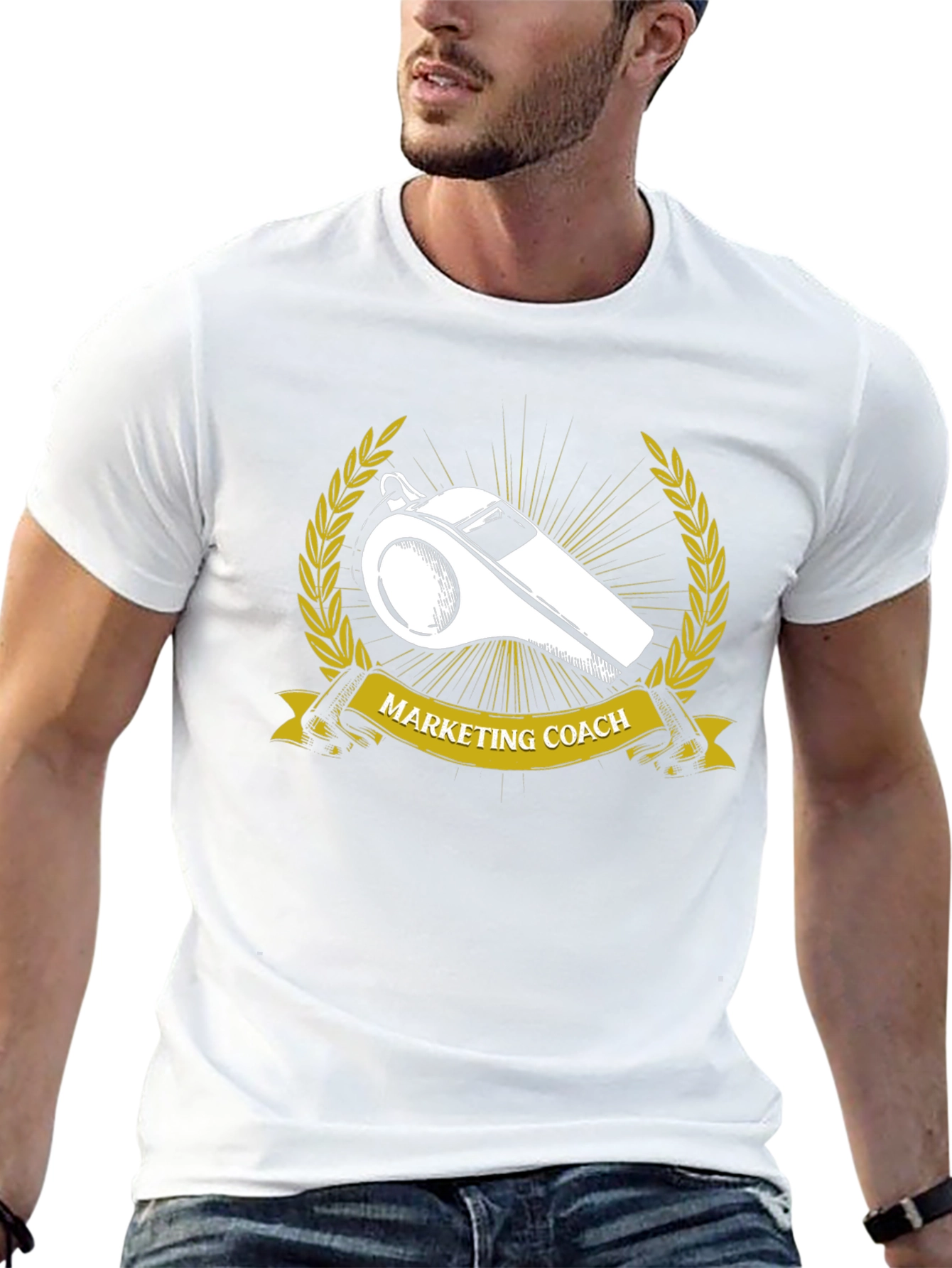 Marketing Coach Whistle Graphic T-Shirt