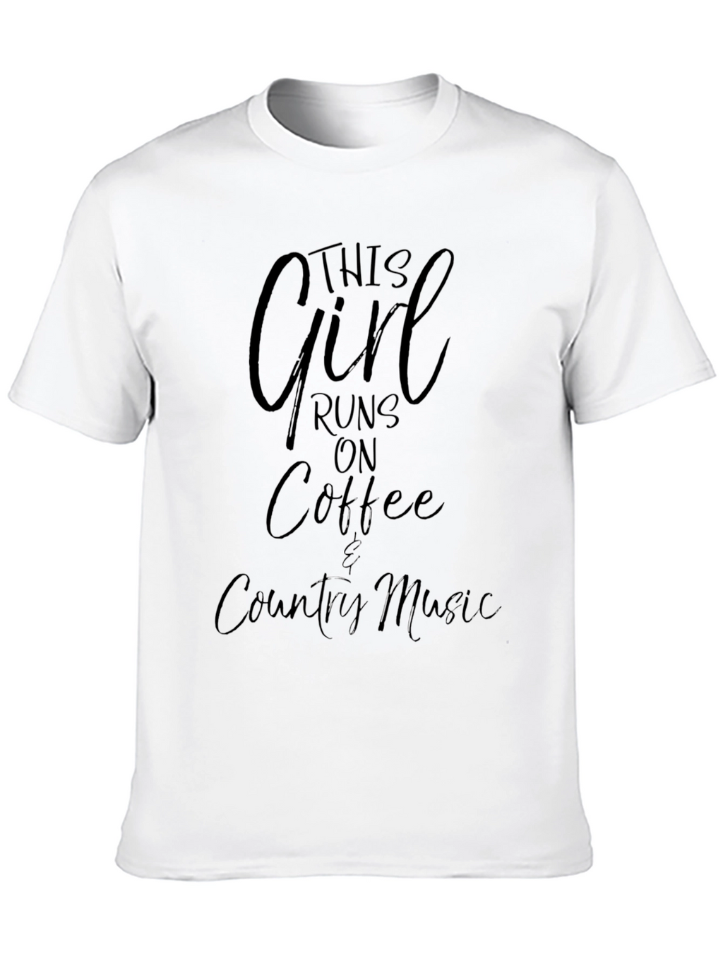 This Girl Runs on Coffee & Country Music T-Shirt
