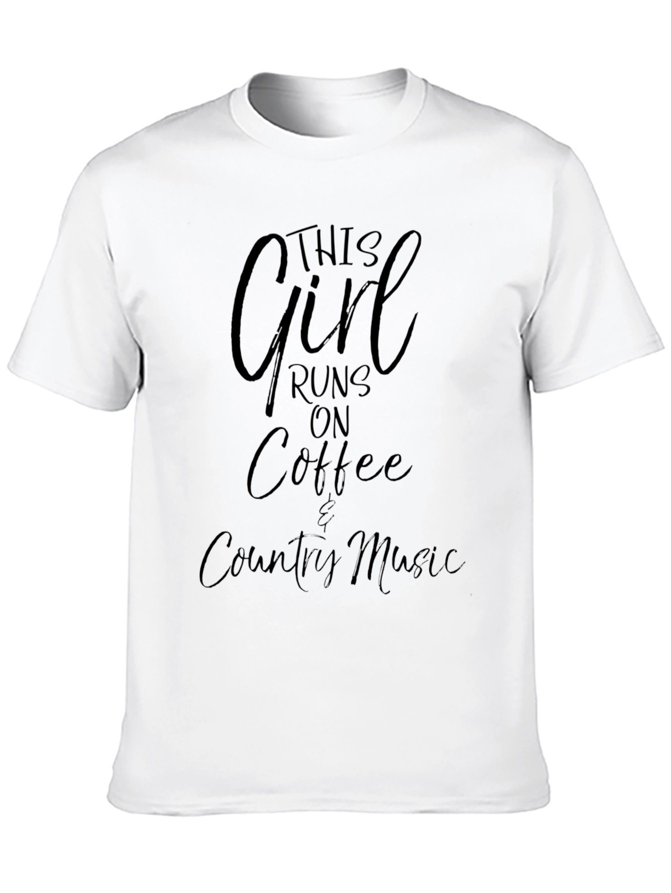 This Girl Runs on Coffee & Country Music T-Shirt