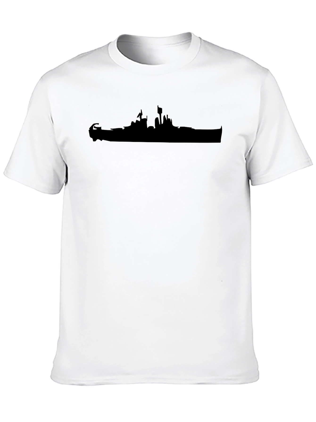 Silhouette T-Shirt - Black Casual Tee