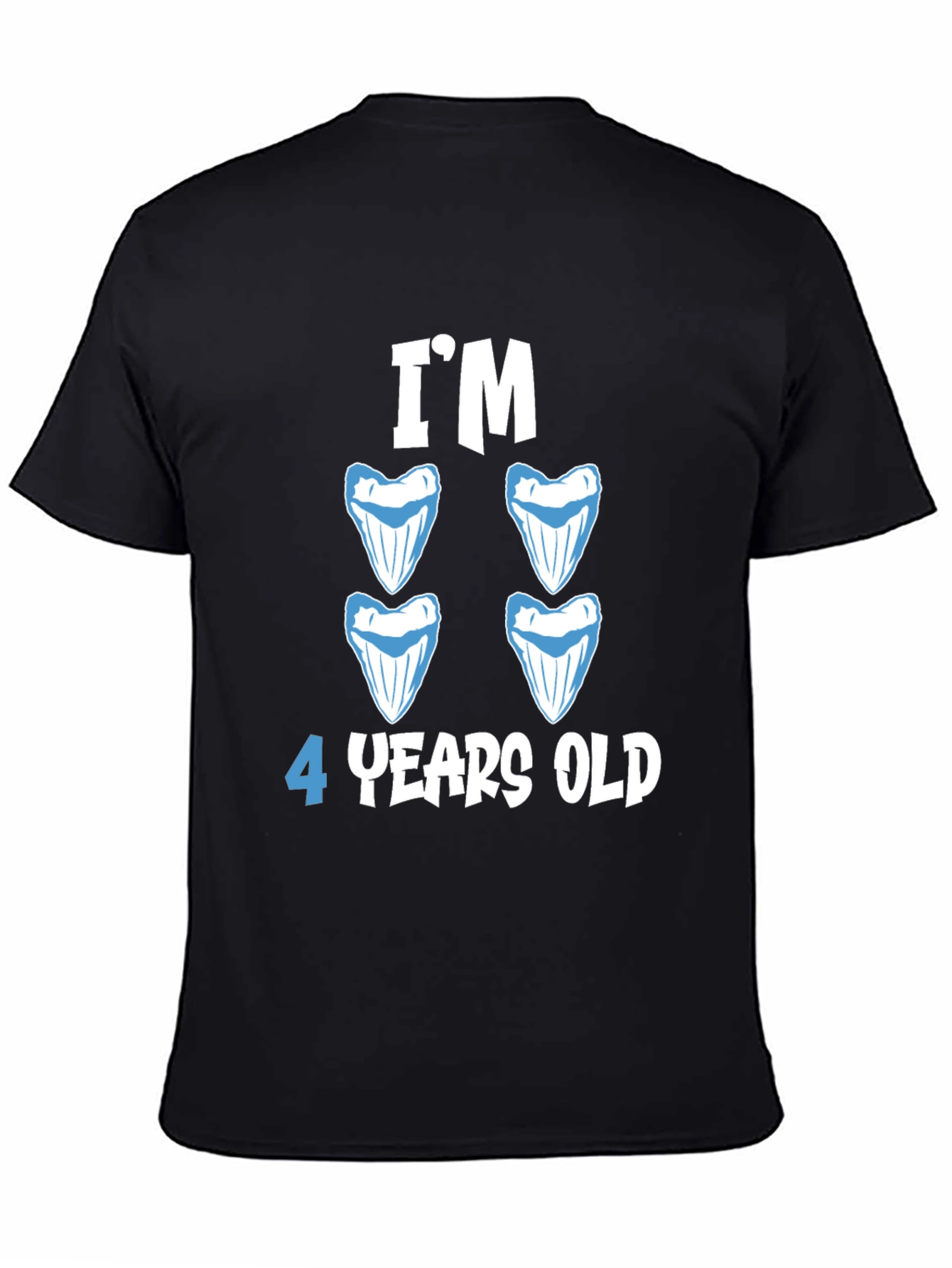 Im 4 Years Old Shark Teeth Birthday T-Shirt