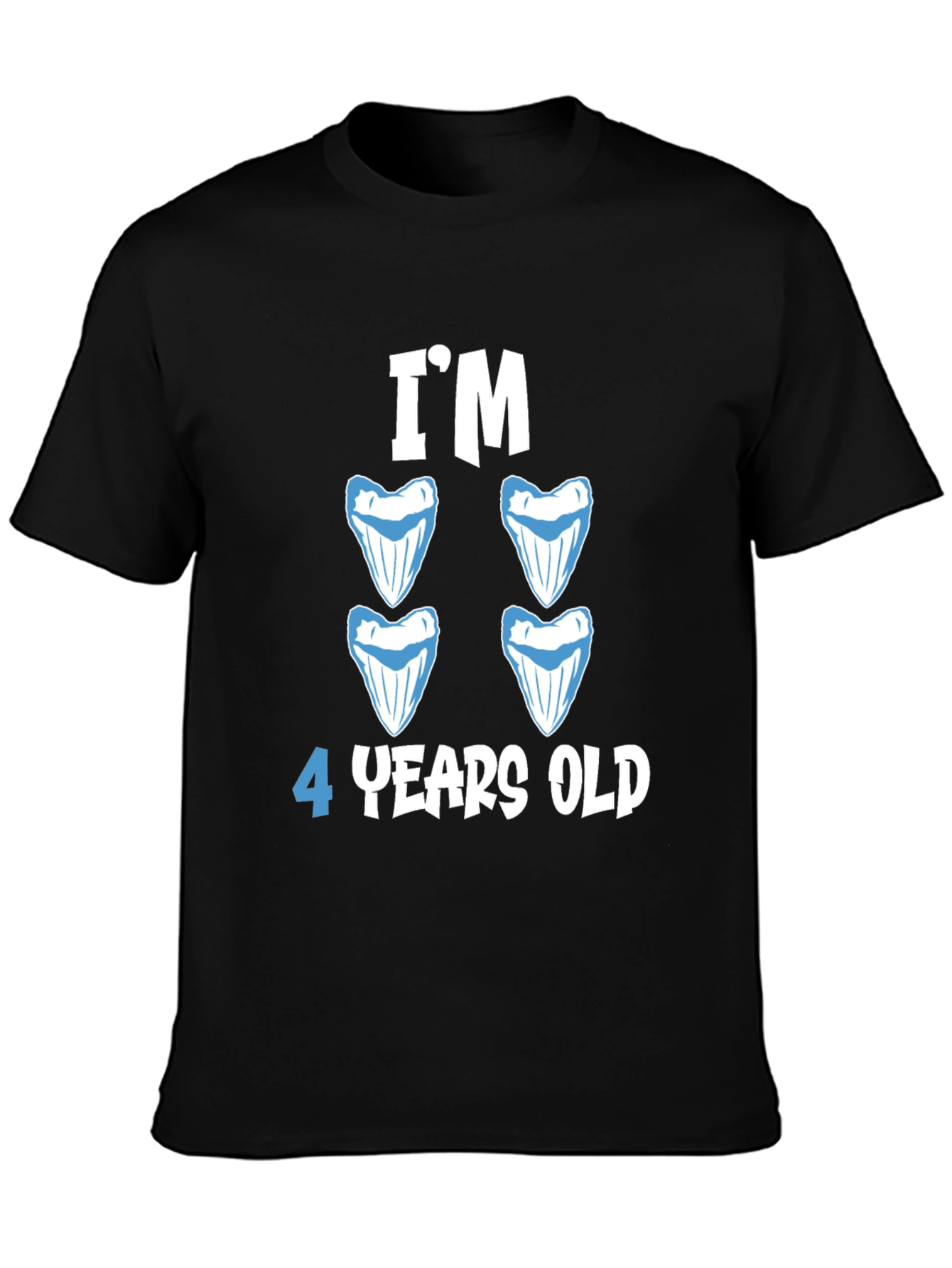 Im 4 Years Old Shark Teeth Birthday T-Shirt
