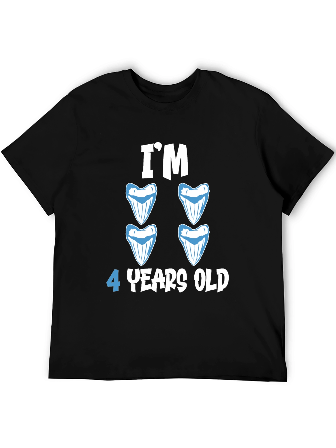 Im 4 Years Old Shark Teeth Birthday T-Shirt
