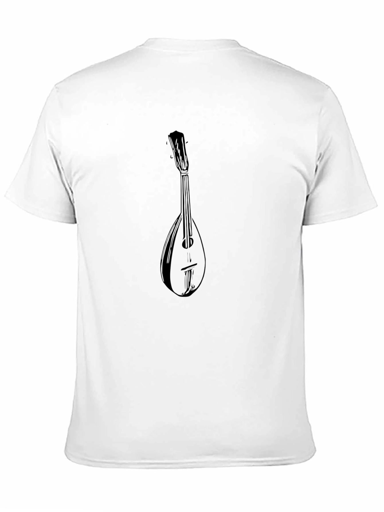 Mens Black Mandolin Graphic Tee