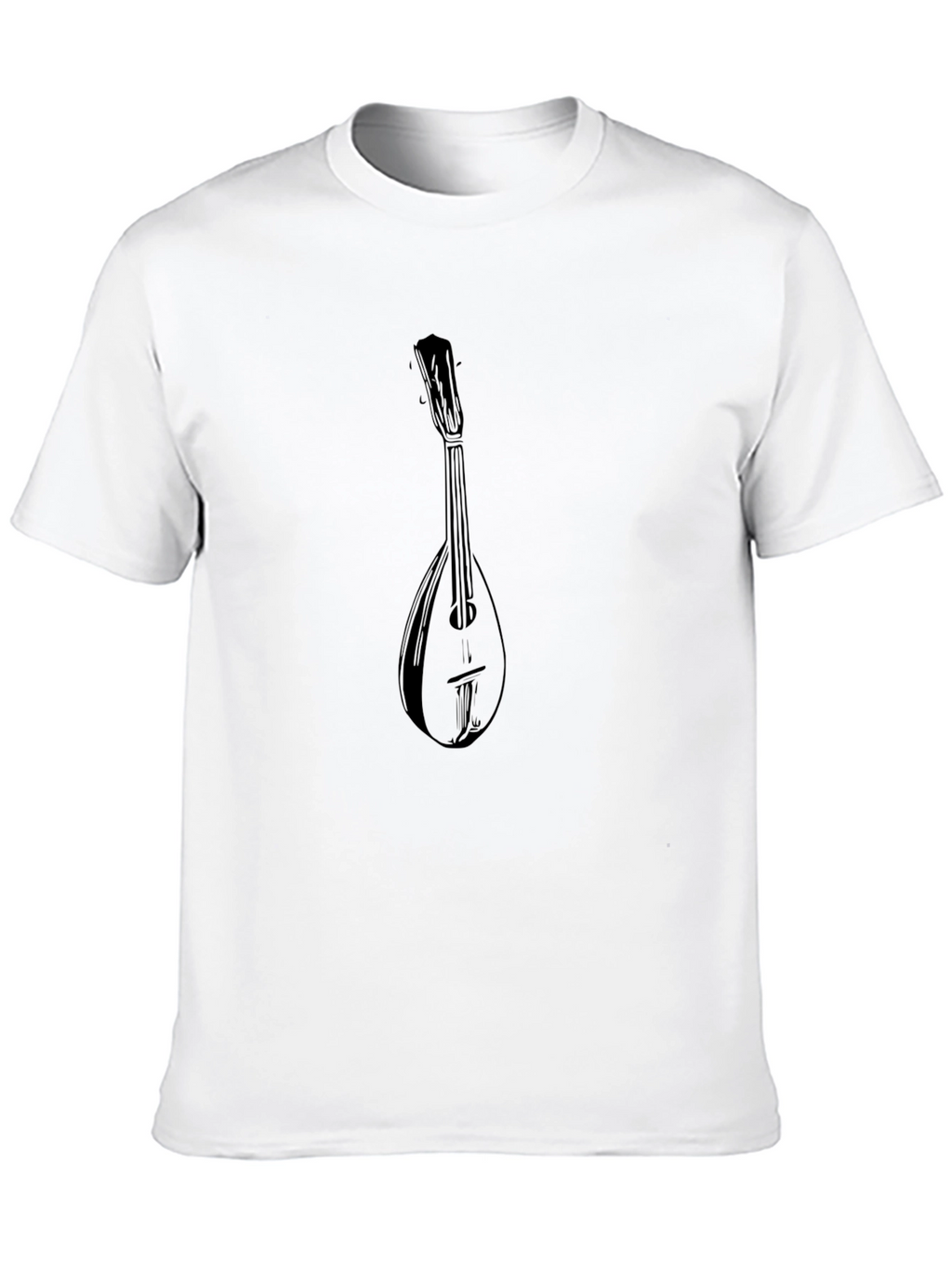 Mens Black Mandolin Graphic Tee