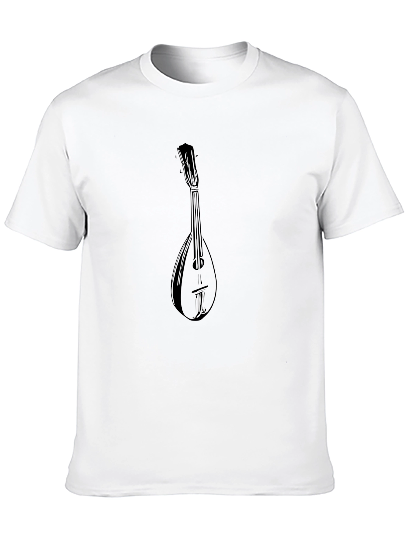 Mens Black Mandolin Graphic Tee