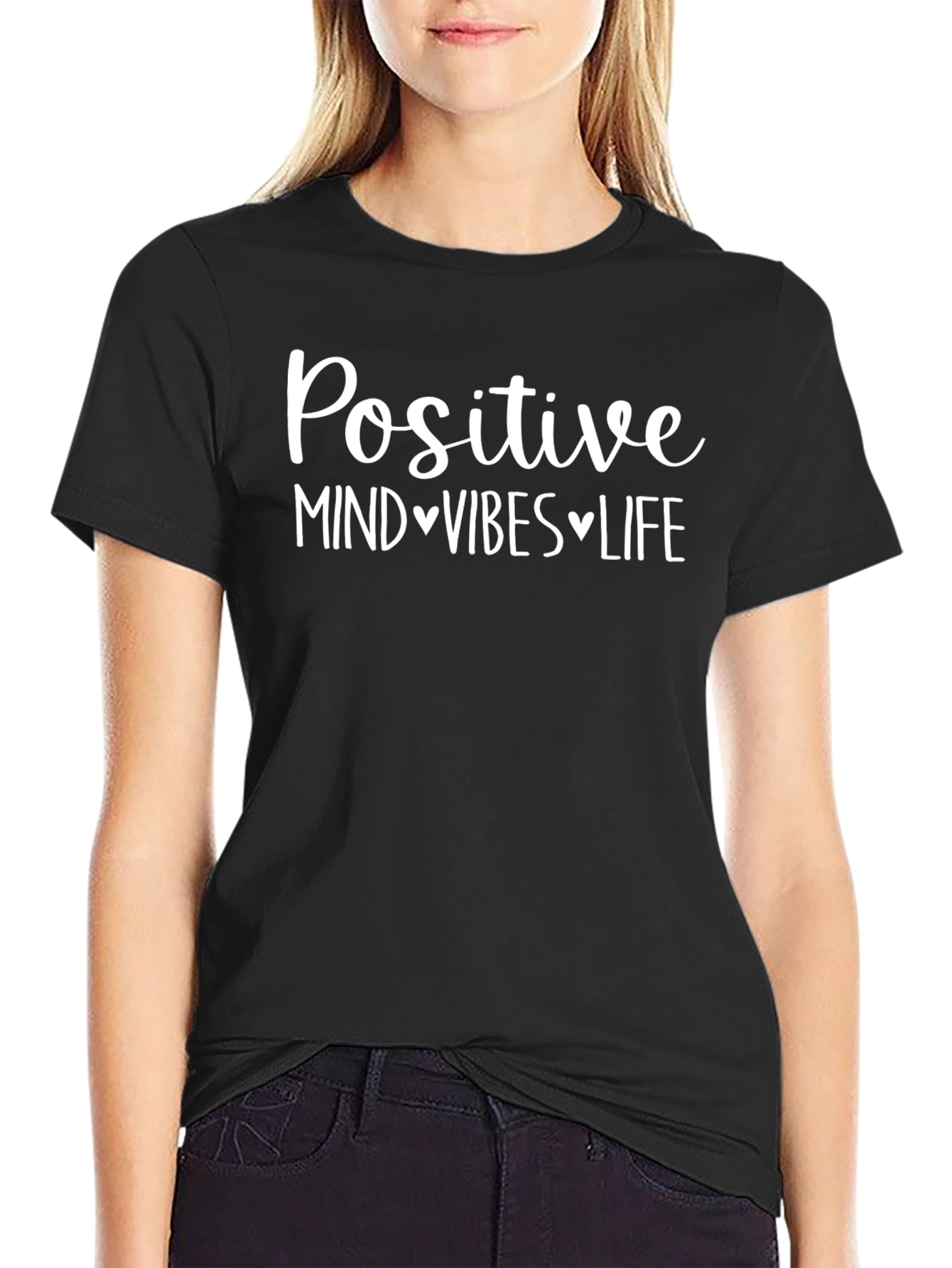 Positive Mind Vibes Life Graphic T-Shirt
